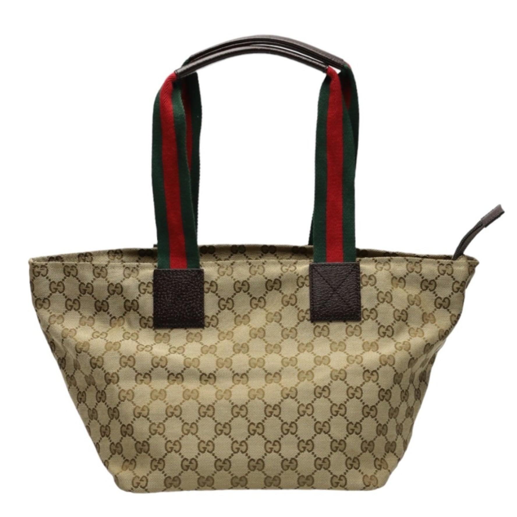 GUCCI Tote Bag Handbag GG Canvas Beige