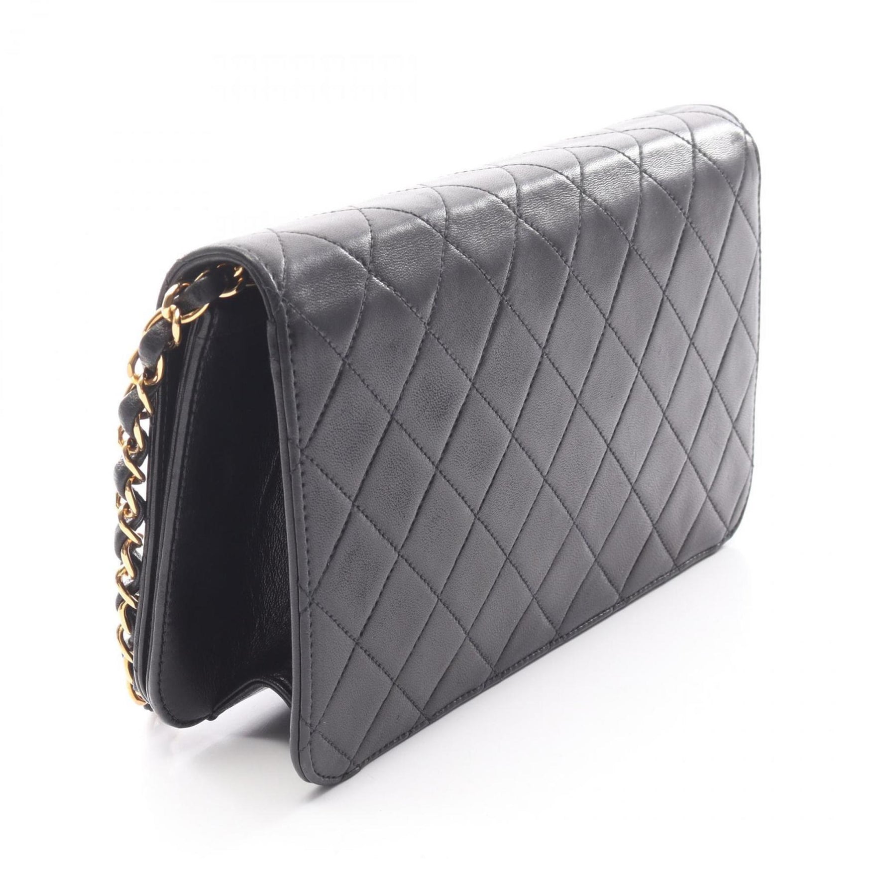 CHANEL Matelasse Full Flap Shoulder Bag in Lambskin Leather