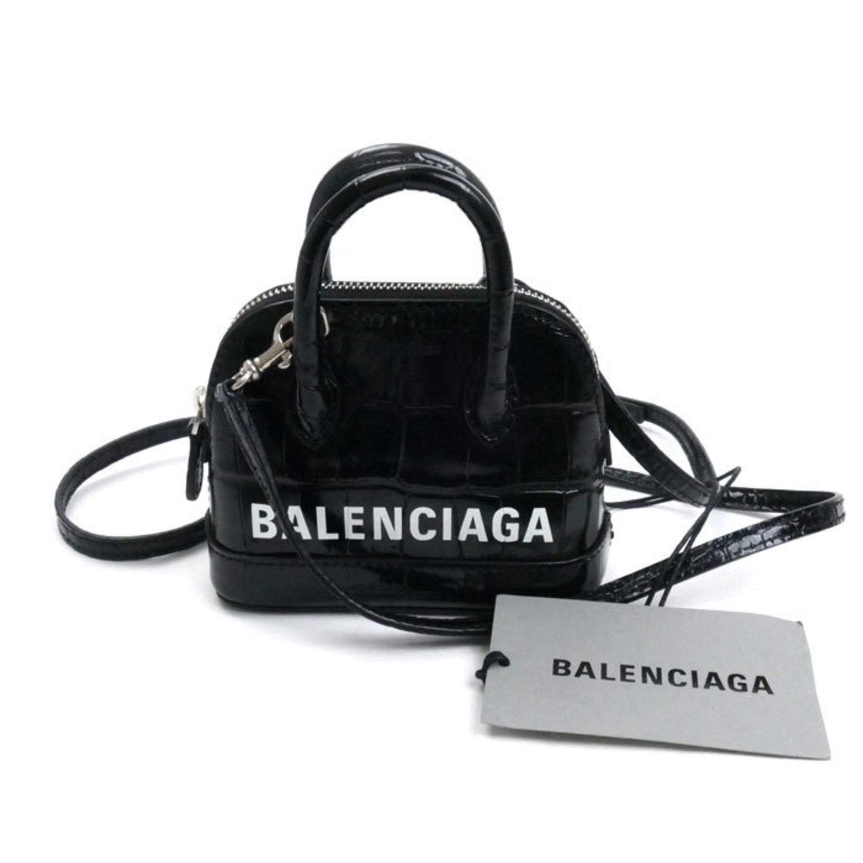 BALENCIAGA Ville Top Hand Mini Shoulder 2Way Bag Black Women's
