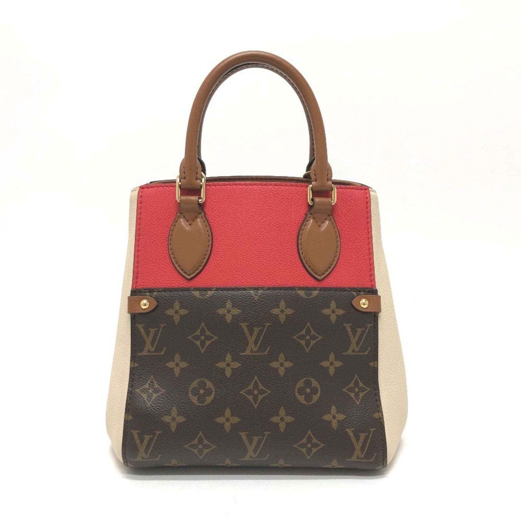 LOUIS VUITTON M45389 Monogram Ford Tote PM Handbag Bag Canvas Women's Brown
