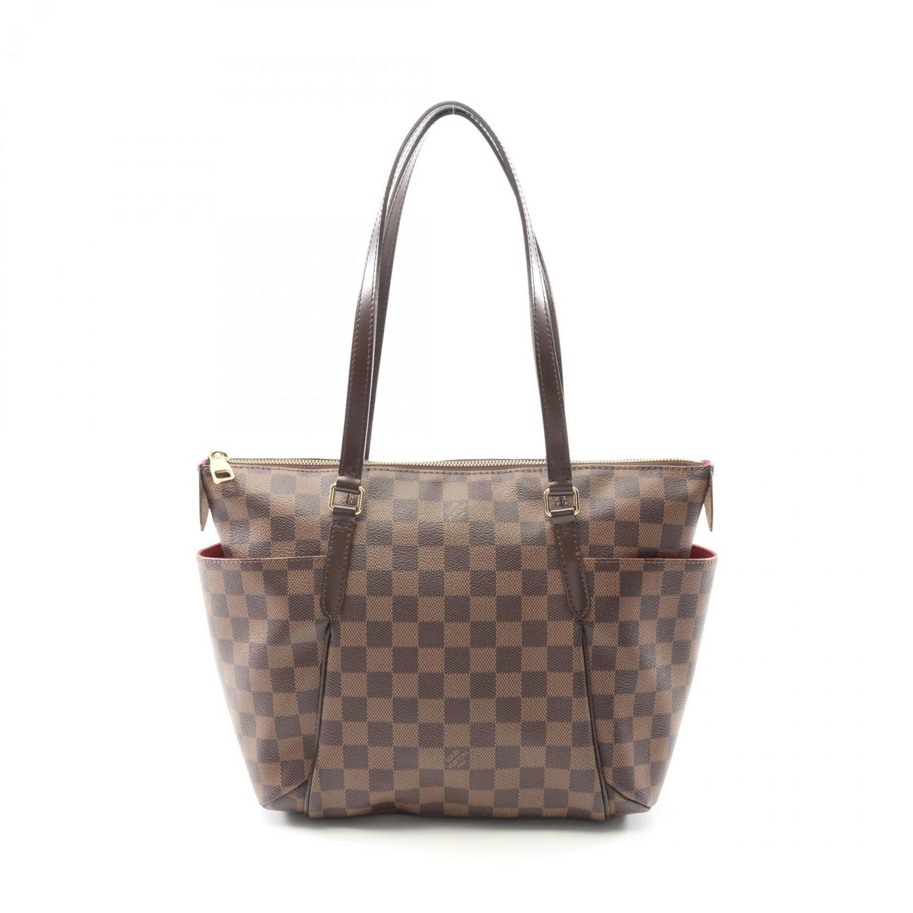 Louis Vuitton Totally PM Damier Ebene Tote Bag Coated Canvas Leather