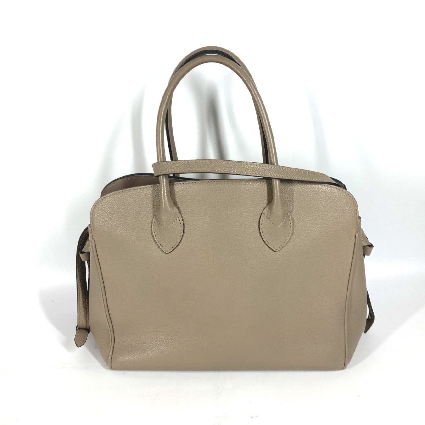 LOUIS VUITTON M51685 2-Way Bag, Mila MM Shoulder Handbag, Tote Taurillon Leather, Women's, Tourterelle, Gray
