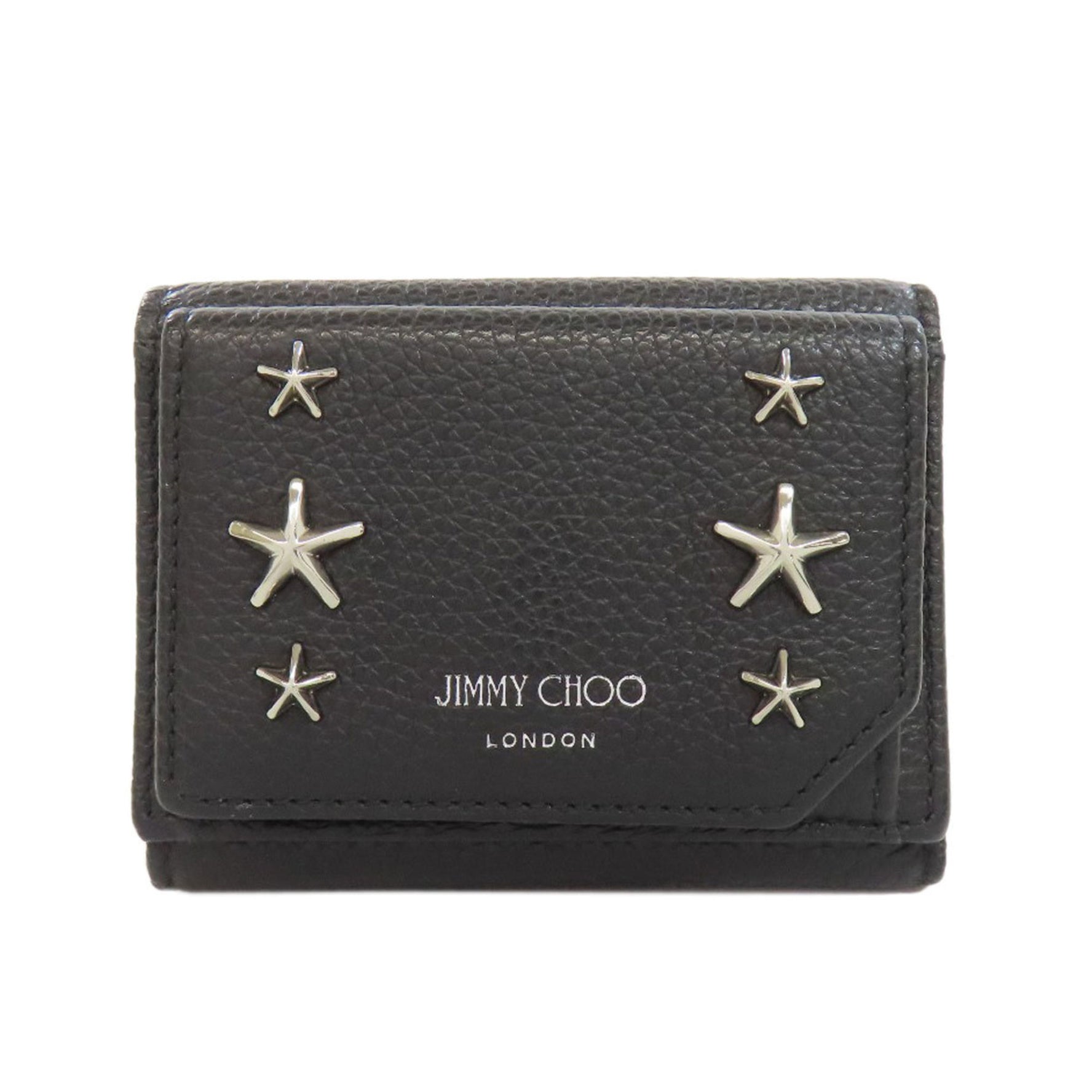 Jimmy Choo Star Motif Compact Wallet Bi-fold Leather