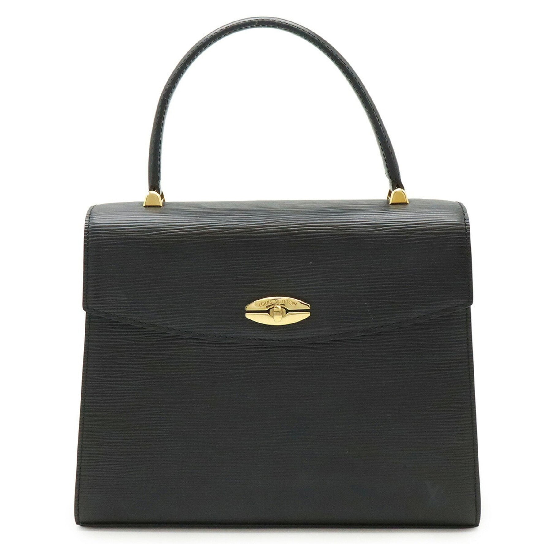 LOUIS VUITTON Epi Malesherbes Handbag Leather Noir Black M52372