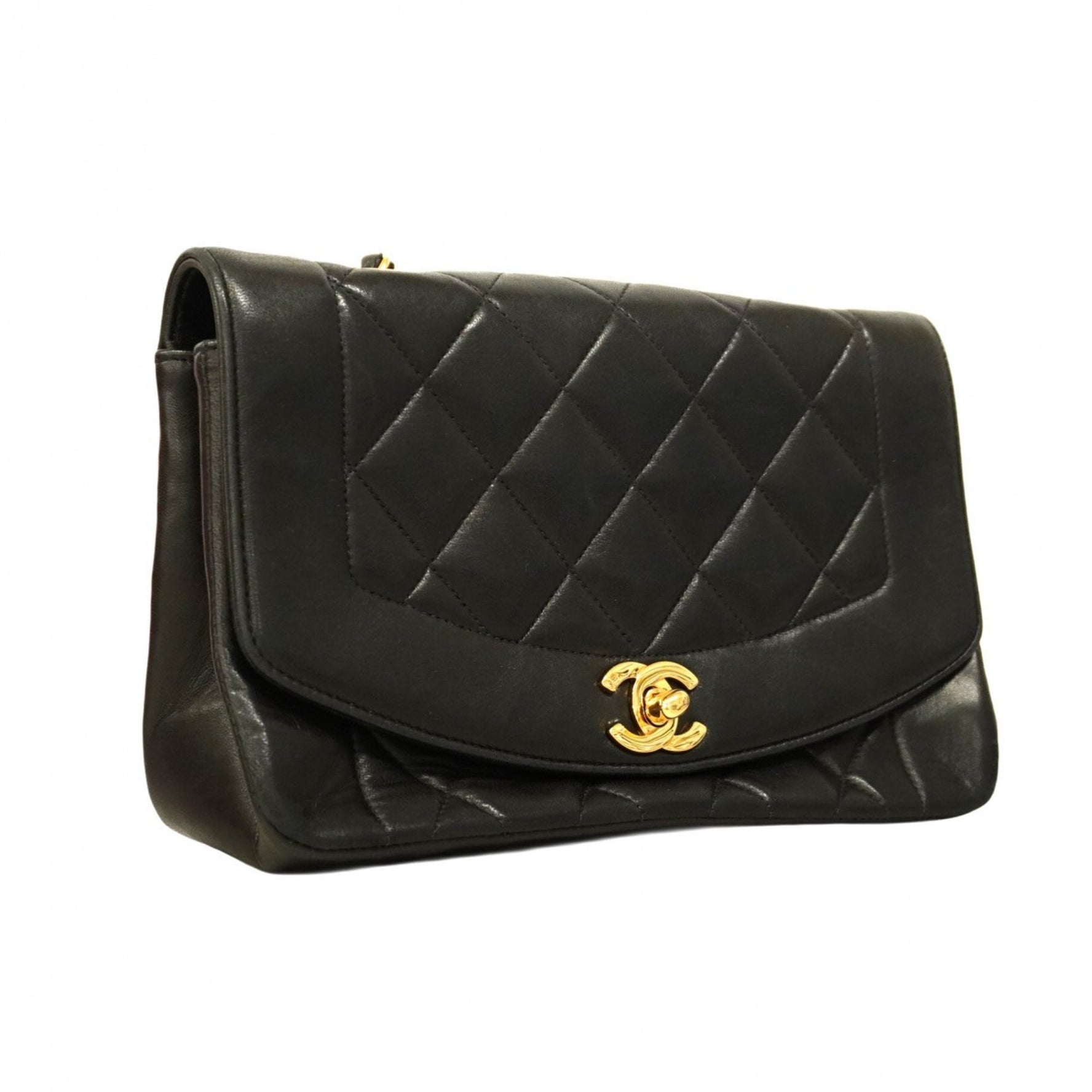 Chanel Diana Shoulder Bag, Chain Lambskin