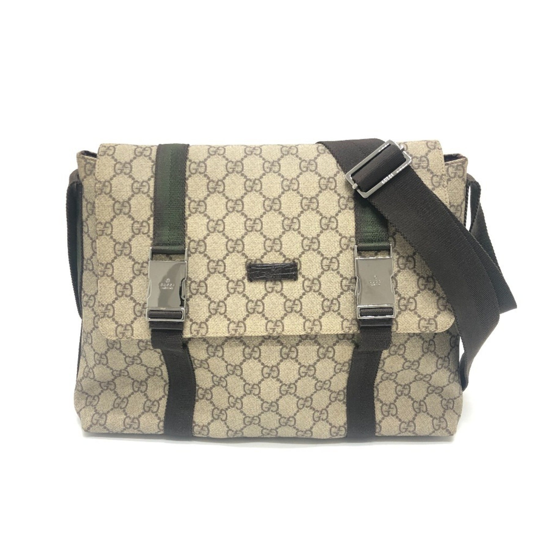 GUCCI GG Stream Messenger Bag in GGPVC/Leather