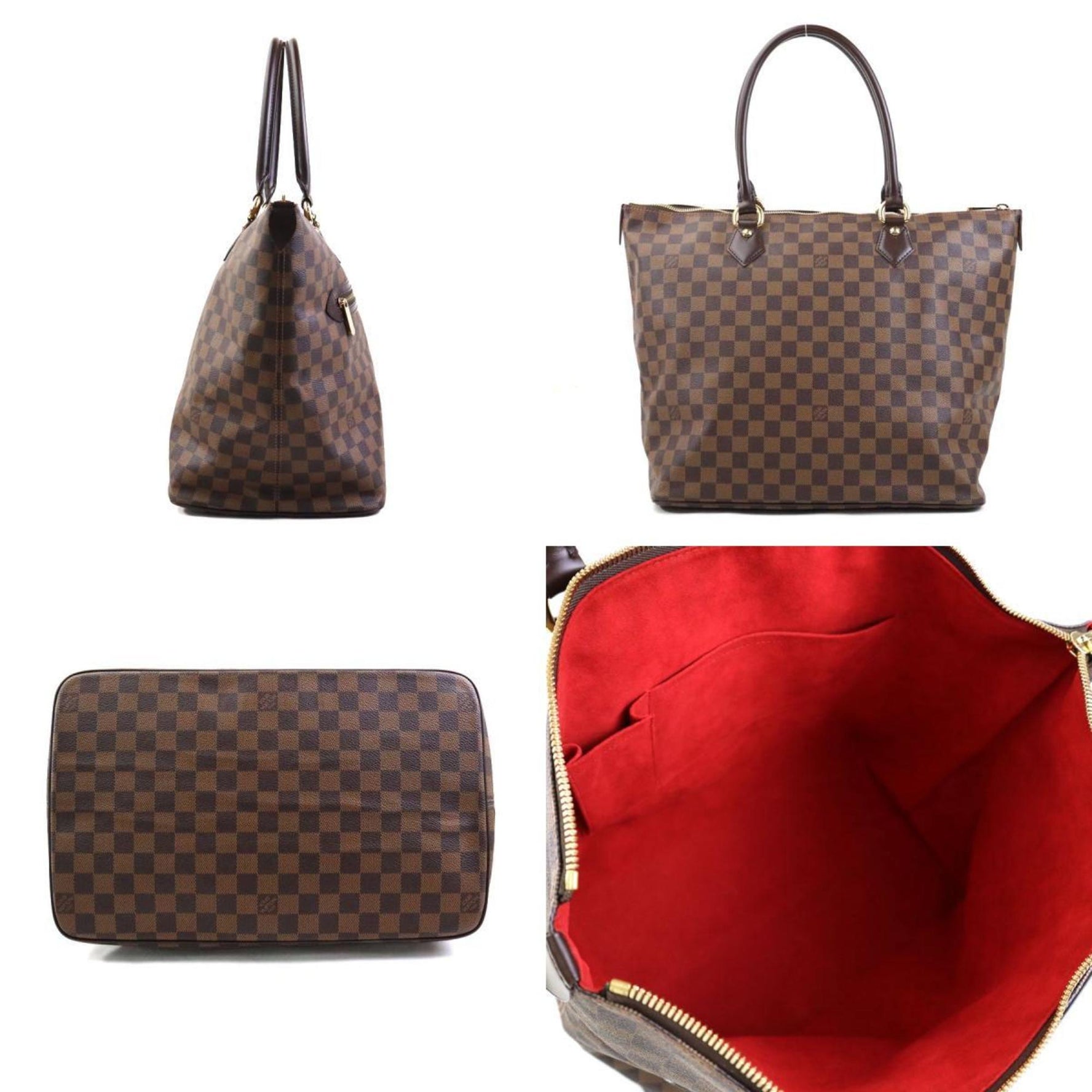 Louis Vuitton Shoulder Bag Damier Saleya GM Canvas Ebene Men's