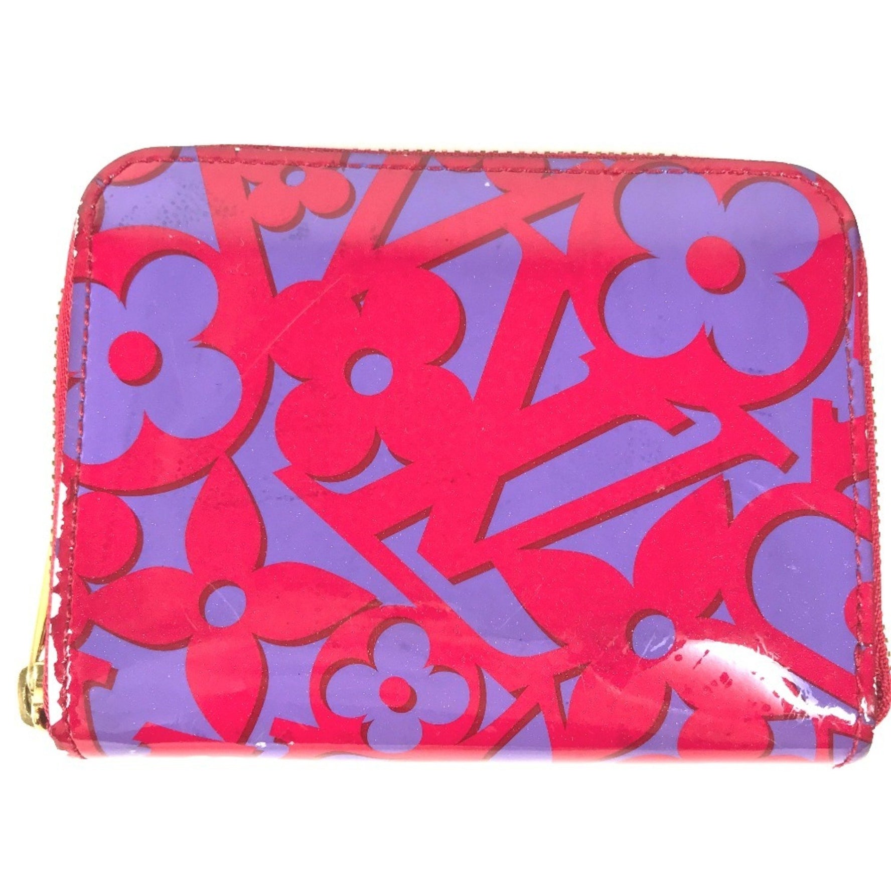 LOUIS VUITTON M90130 2014 Valentine's Day Sweet Monogram Zippy Coin Purse Wallet, Vernis Case, Patent Leather, Women's, Rose Indigo Purple