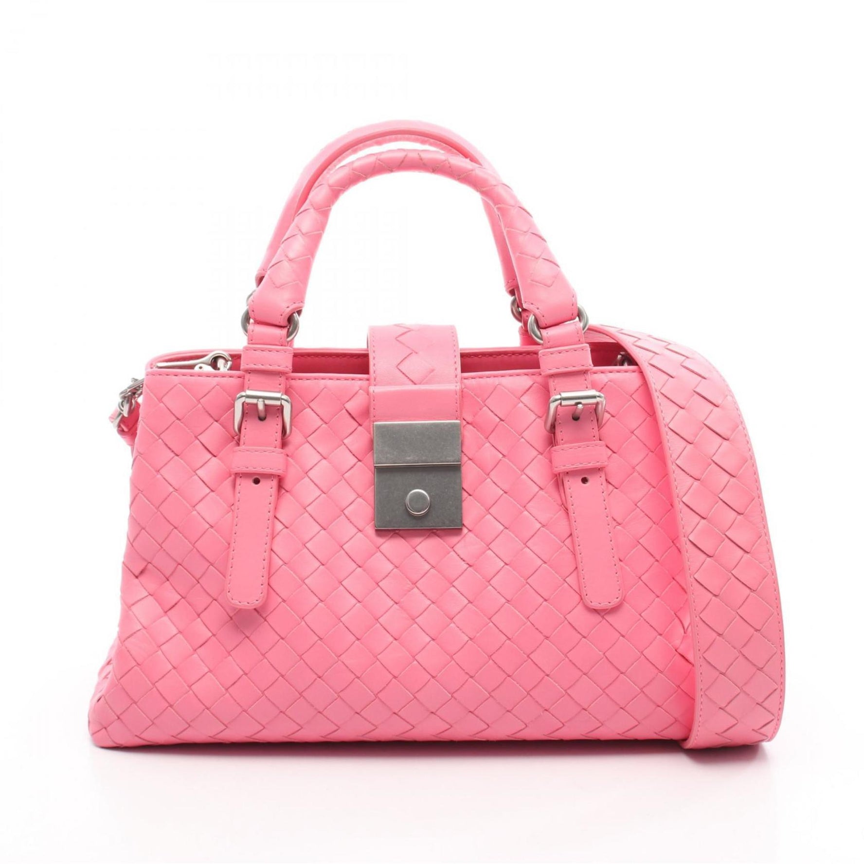 Bottega Veneta Intrecciato Roma Bag, Leather Handbag
