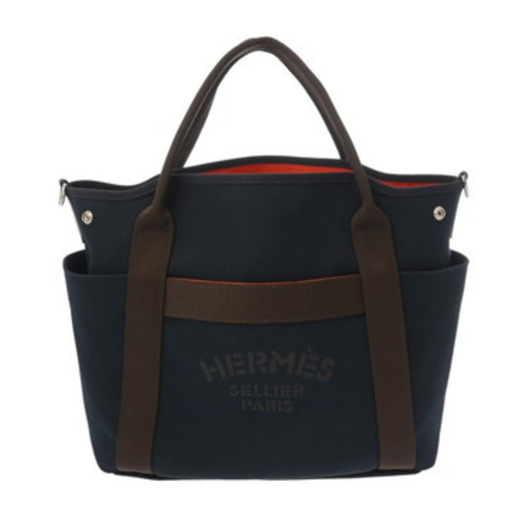 HERMES Sac de Pansage Groom C Stamp (circa 2018) Toile Chevron Tote Bag