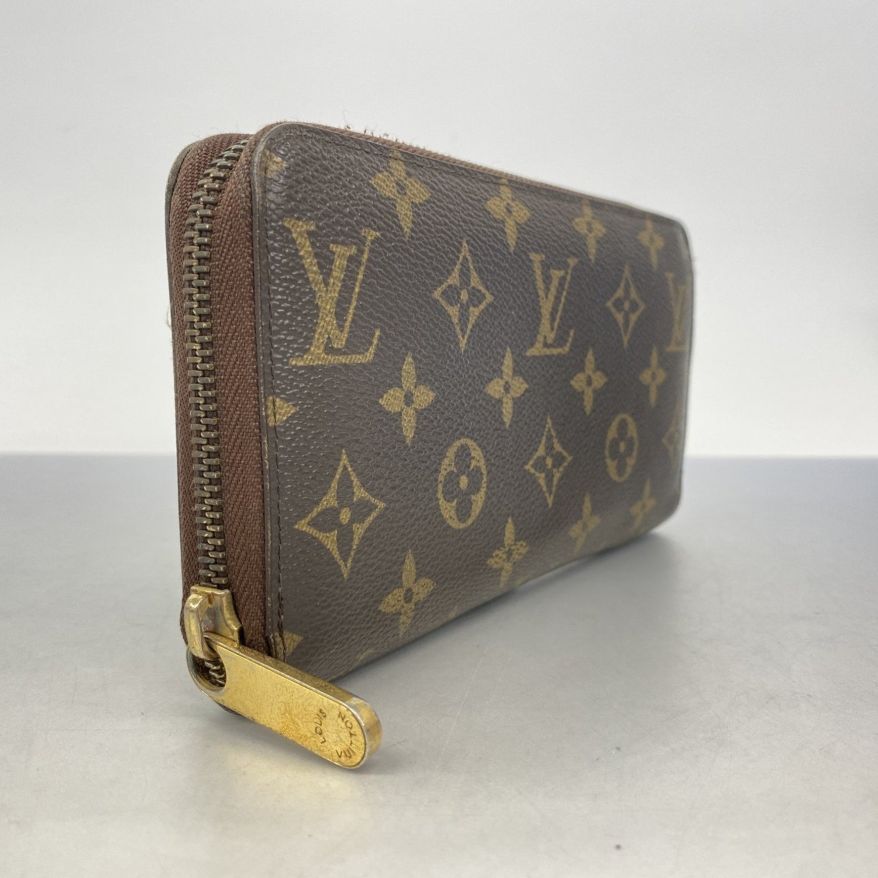 Louis Vuitton Monogram Zippy Wallet M60017 Brown Men's and Women's