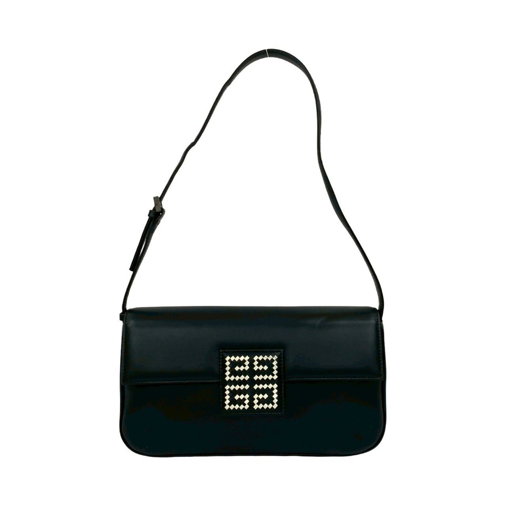 GIVENCHY Logo Leather Genuine Mini Semi One Shoulder Bag Pochette Sacoche