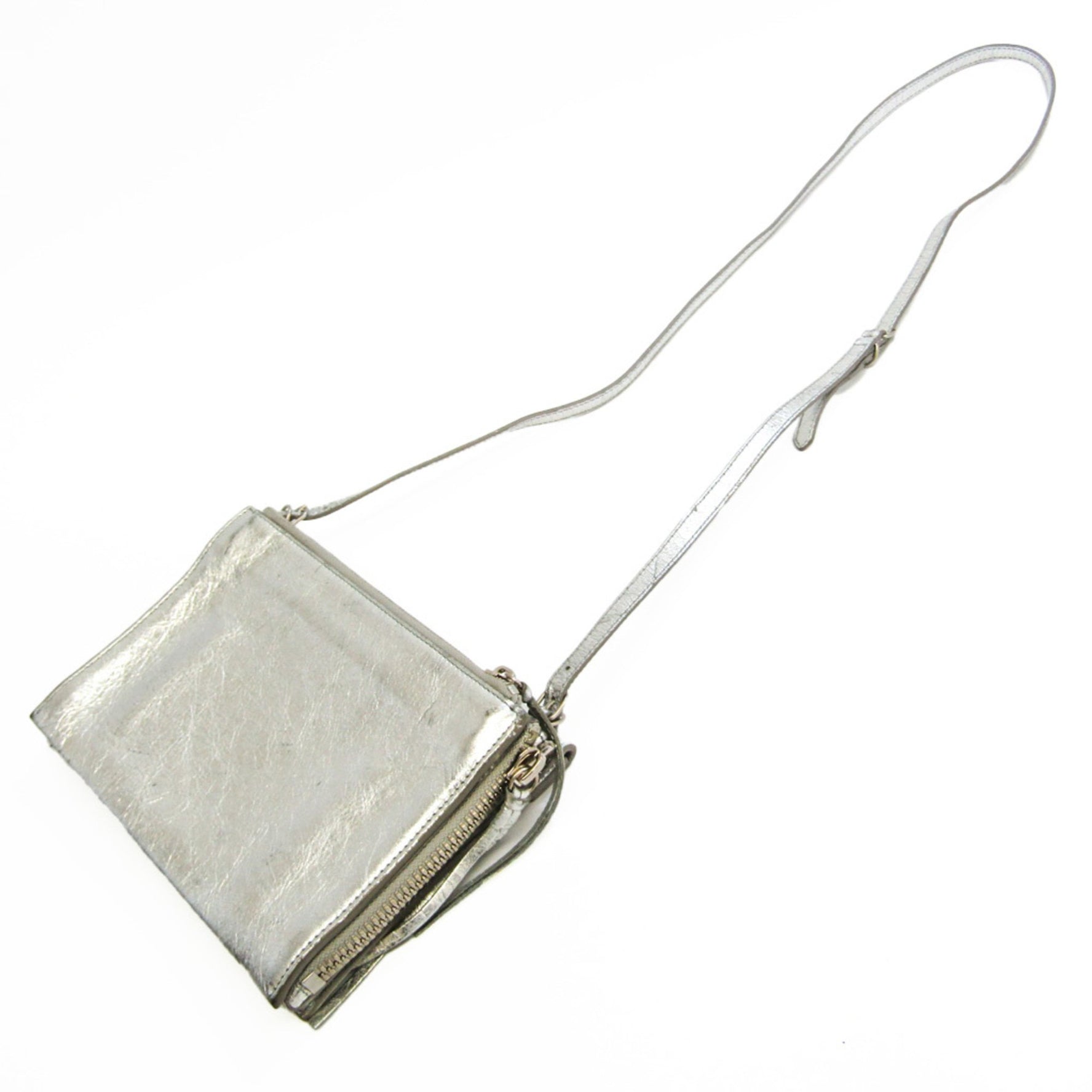 Balenciaga Paper Triple XS Women's Leather Shoulder Bag Silver