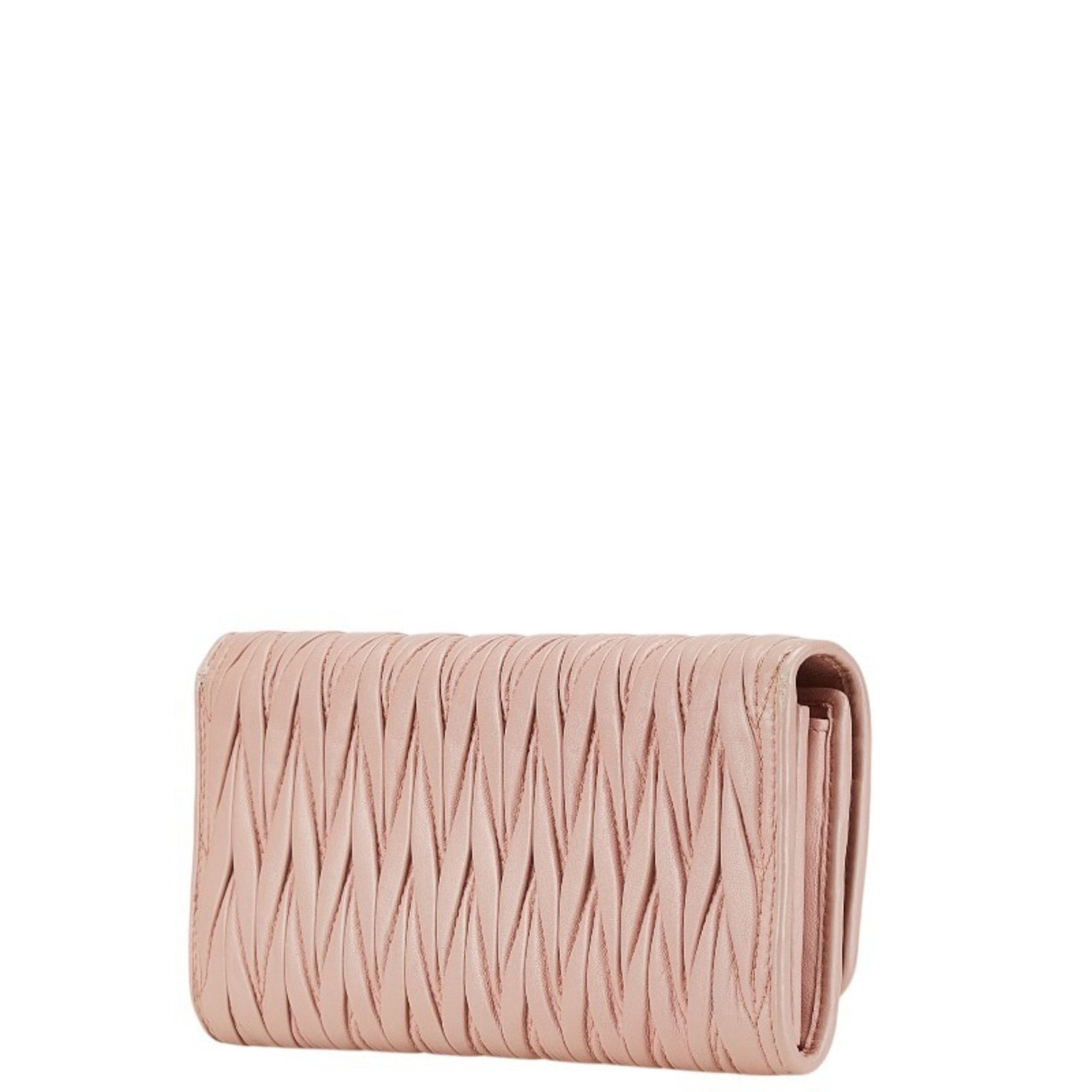 Miu Miu Miu Matelasse Beaded Long Wallet Leather MIUMIU