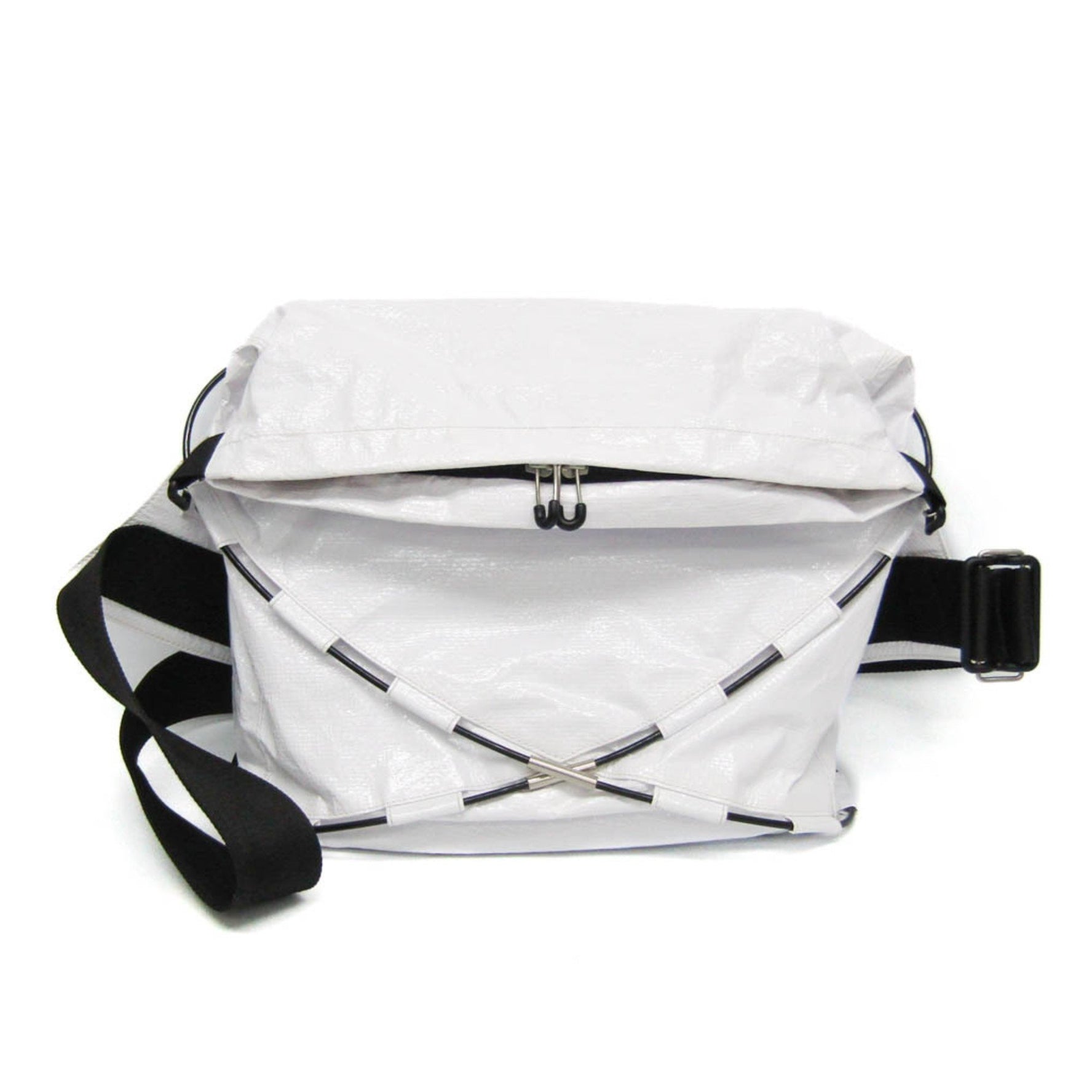 Bottega Veneta TENT Men,Women Polypropylene Shoulder Bag,Sling Bag Black,White