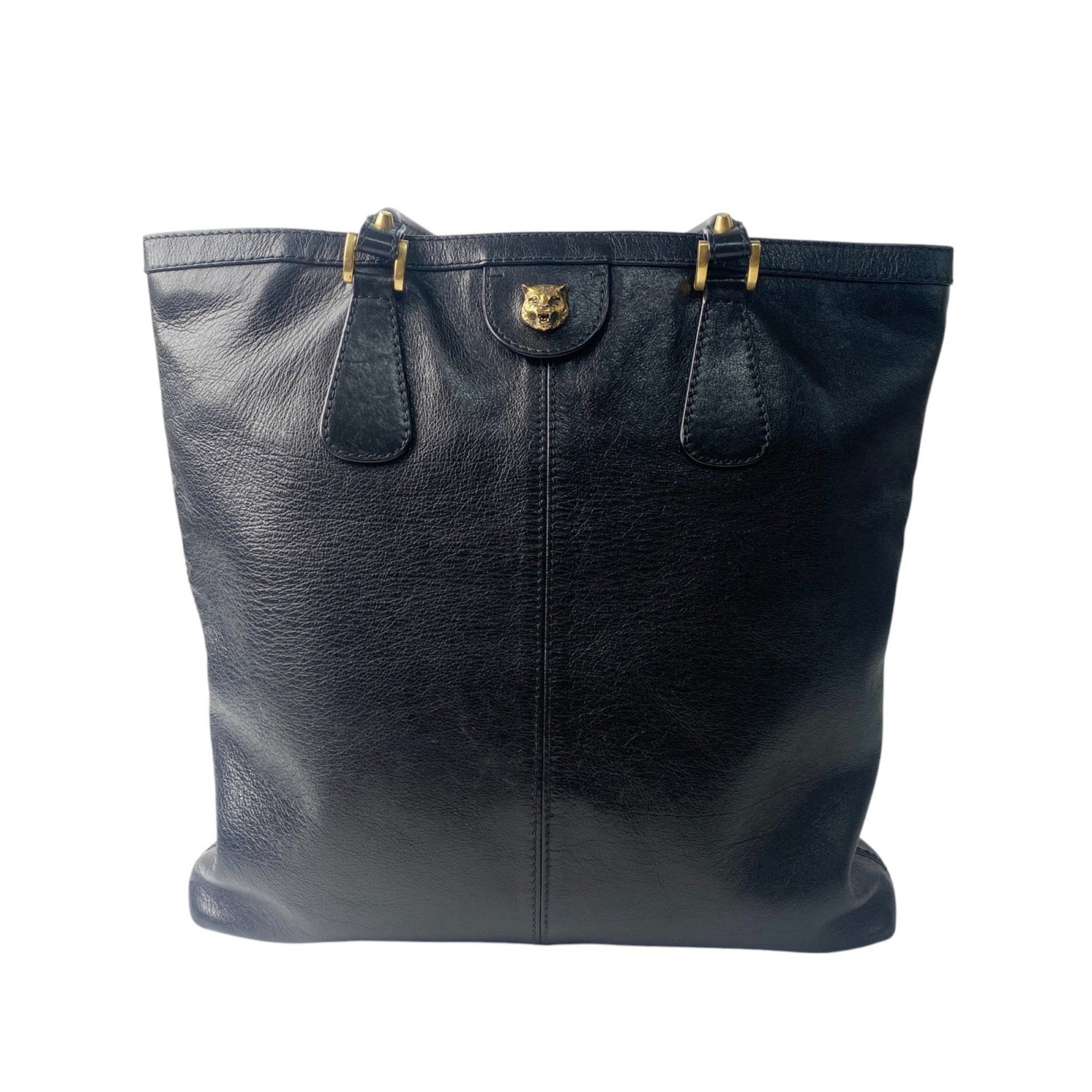 Gucci Liber Cat Head Leather Tote Bag Shoulder