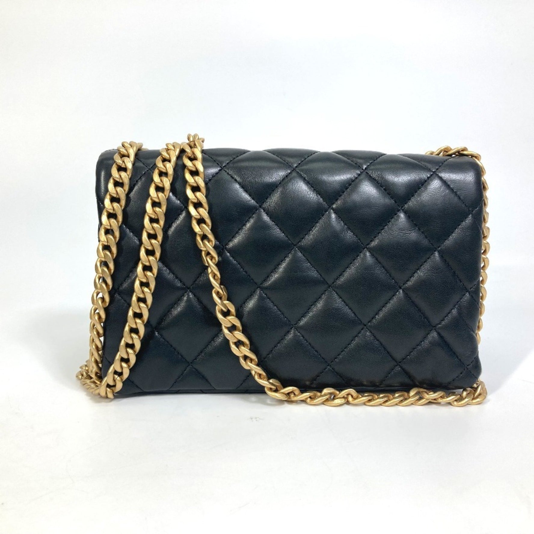 CHANEL CC Coco Mark Matelasse Chain Bag Shoulder Lambskin