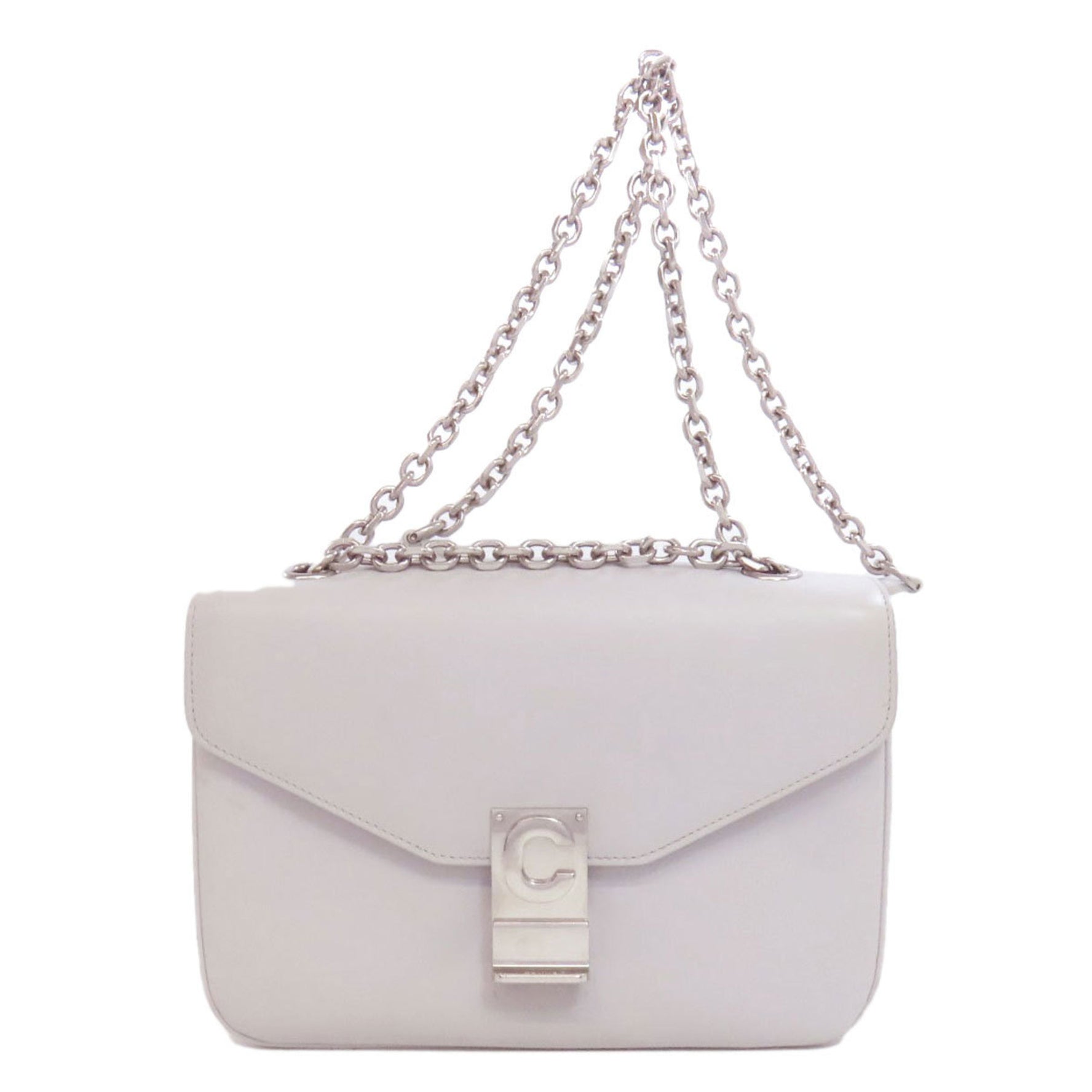 CELINE C hardware shoulder bag leather