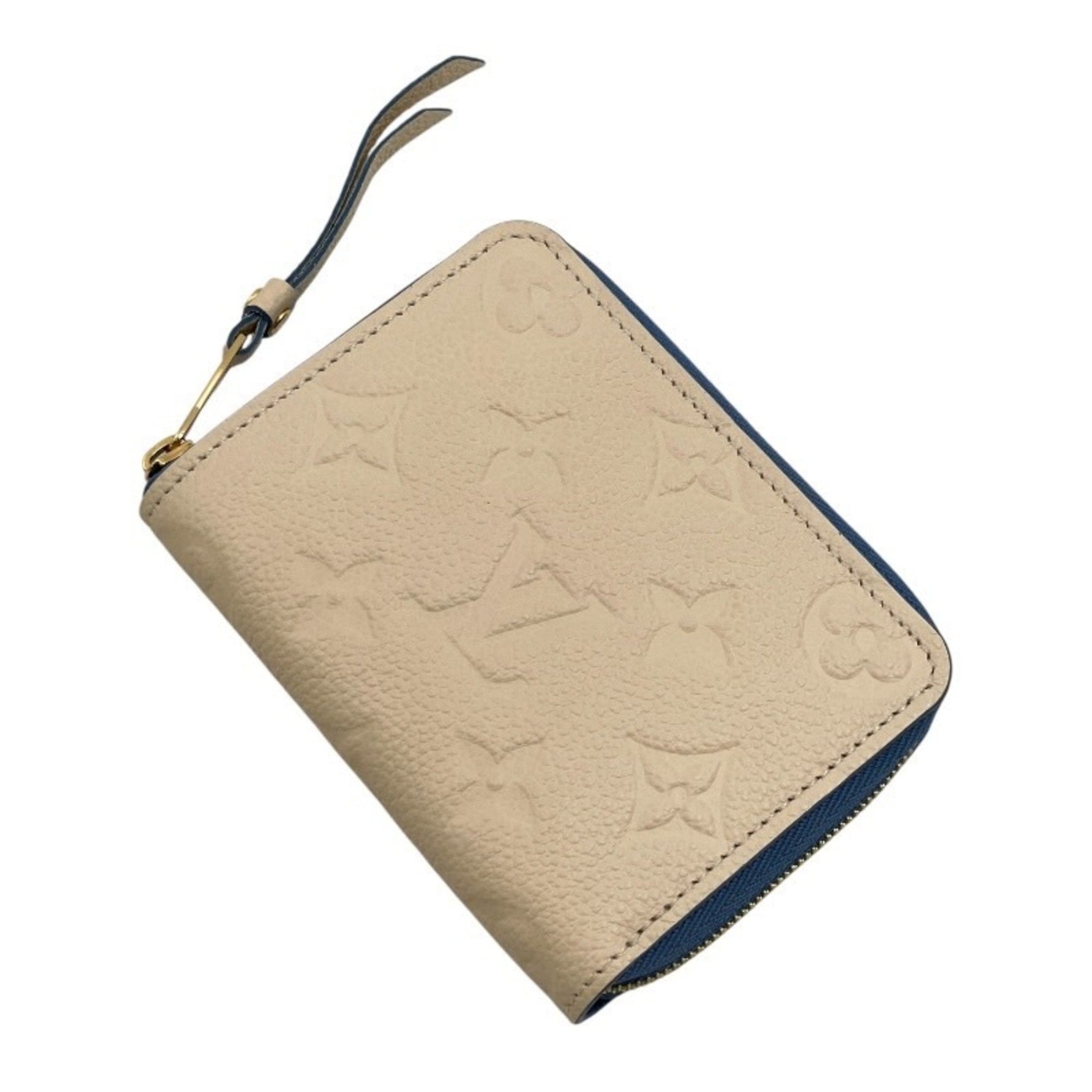 Louis Vuitton Zippy Coin Purse Leather Wallet/Coin Case Monogram Empreinte Zip-Around Creme