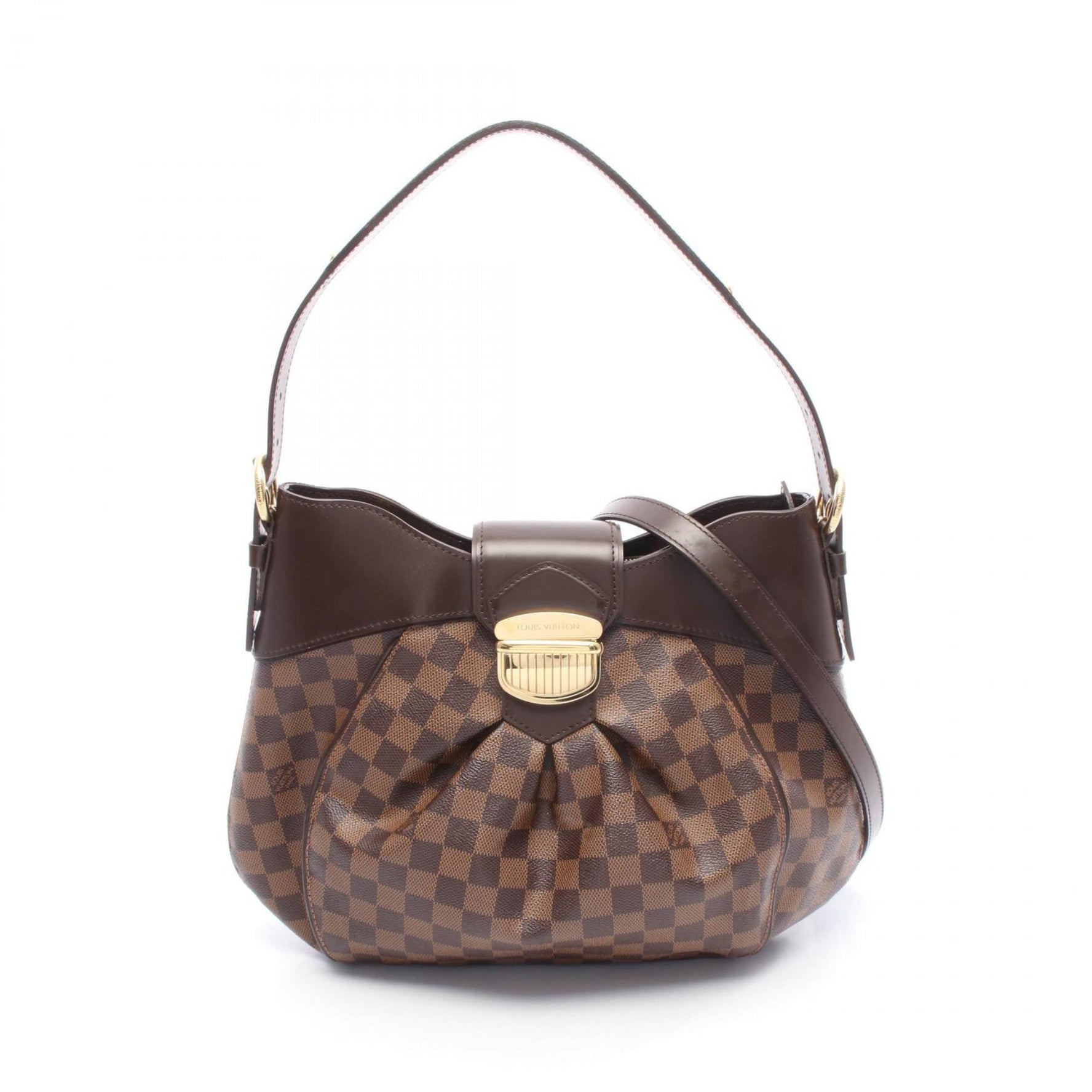 Louis Vuitton Sistine MM Shoulder Bag, Coated Canvas and Leather with Damier Finish, Brown