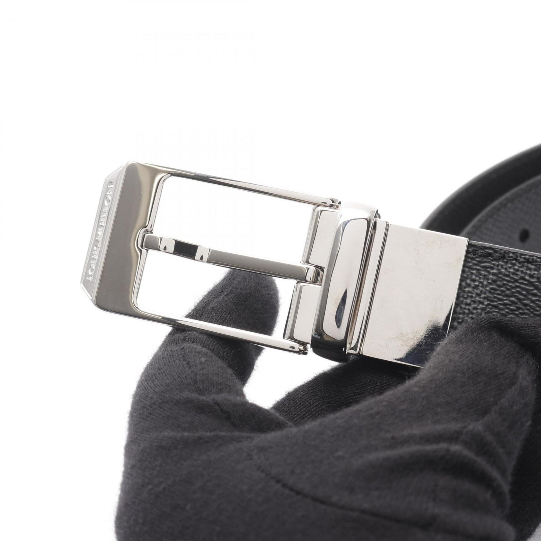 Louis Vuitton Monogram Graphite Belt, from Seattle.