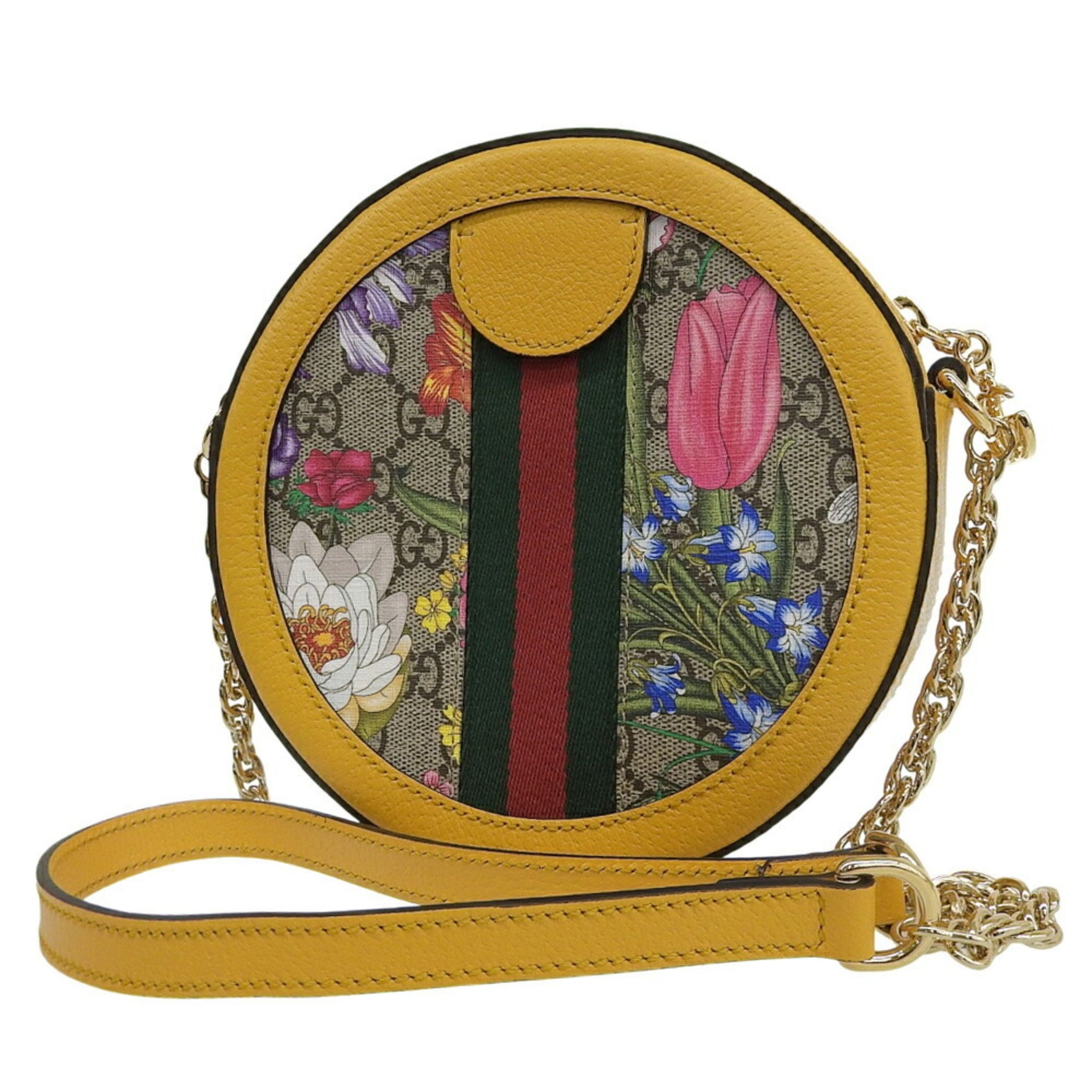 Like new Gucci GG Blooms Flora Ophidia Marmont Round Shoulder Bag