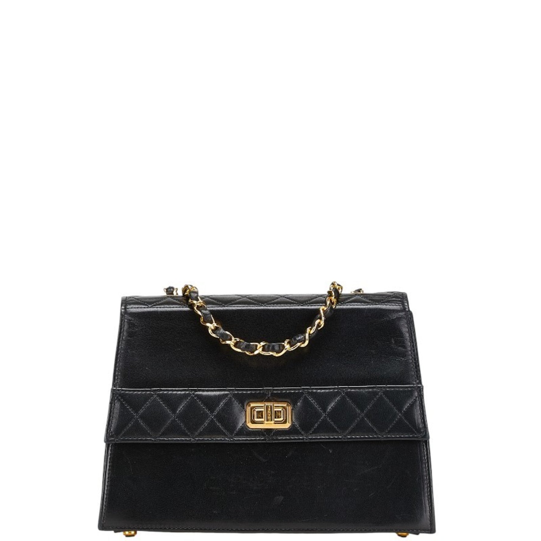 CHANEL Matelasse Trapezoid Crossbody Chain Shoulder Bag in Lambskin