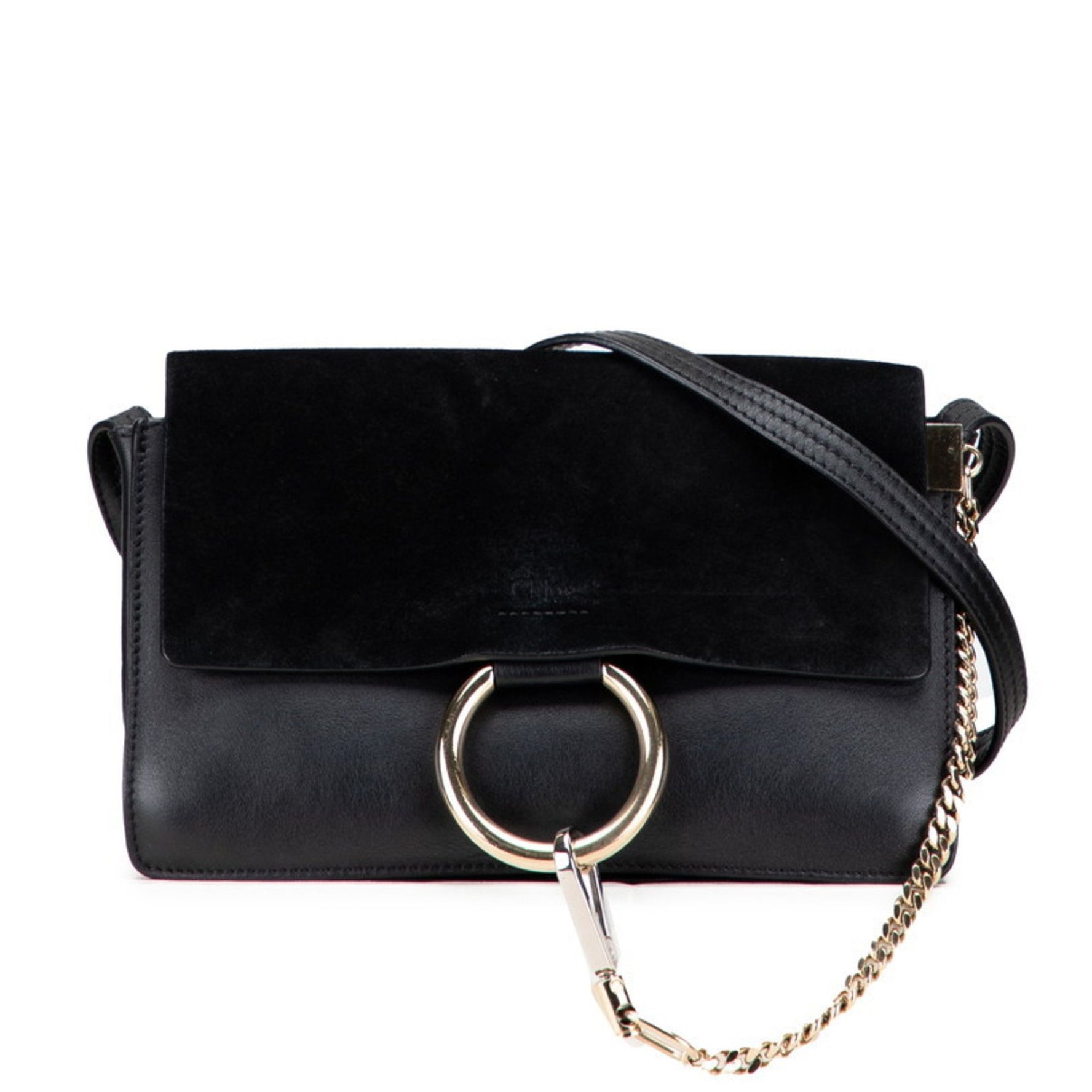 Chloé Chloe Faye Crossbody Shoulder Bag in Leather and Suede