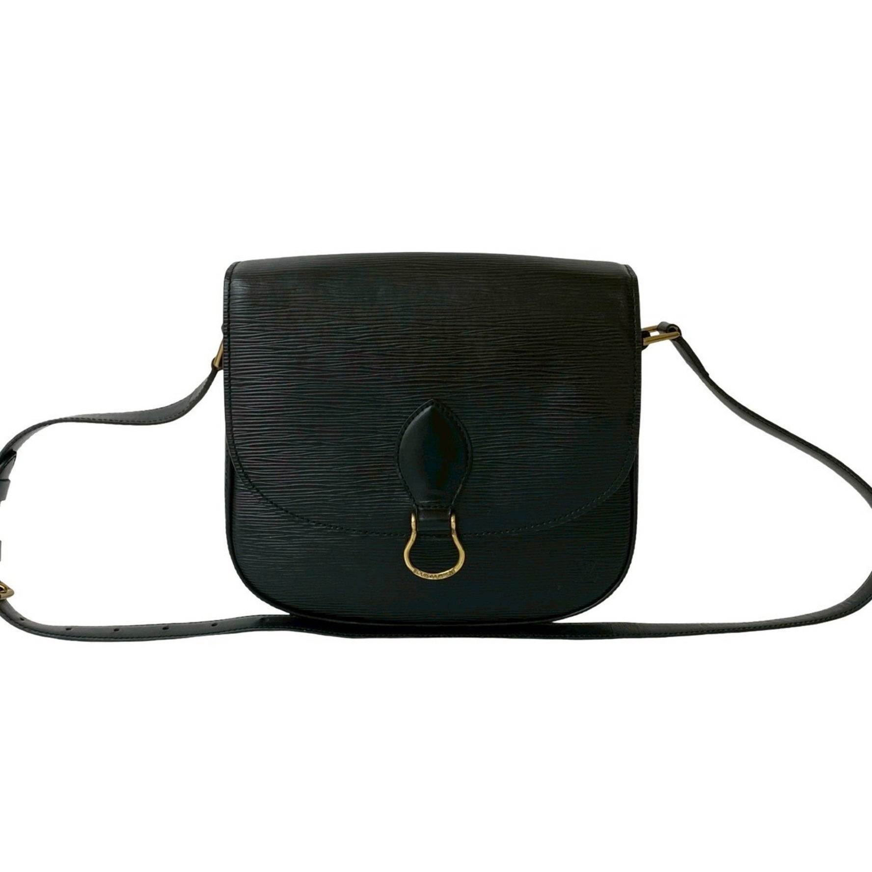 Louis Vuitton Vintage Saint-Cloud Epi Leather Shoulder Bag/Pochette/Sacoche Noir