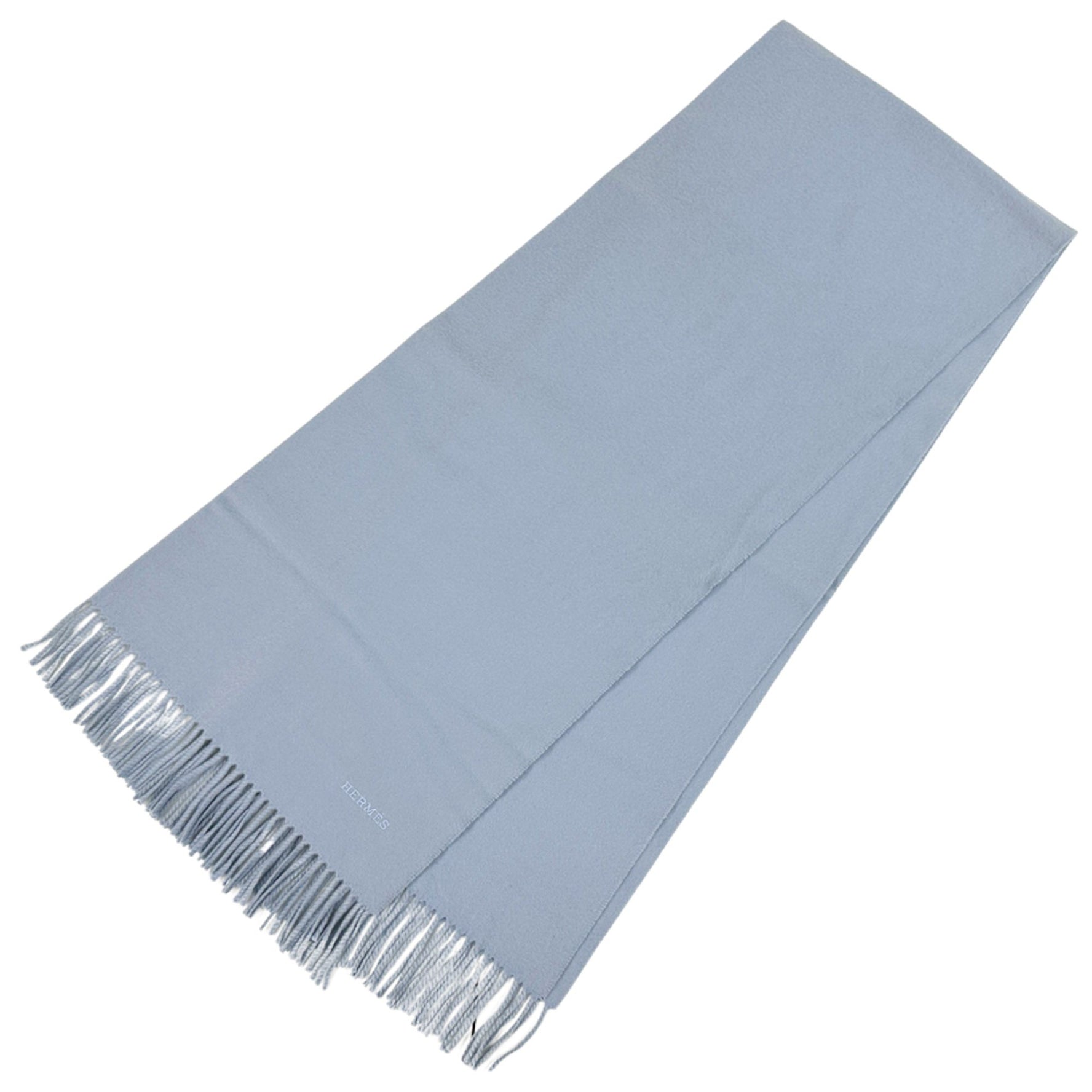 Hermes Hermès scarf cashmere, blue, light simple design