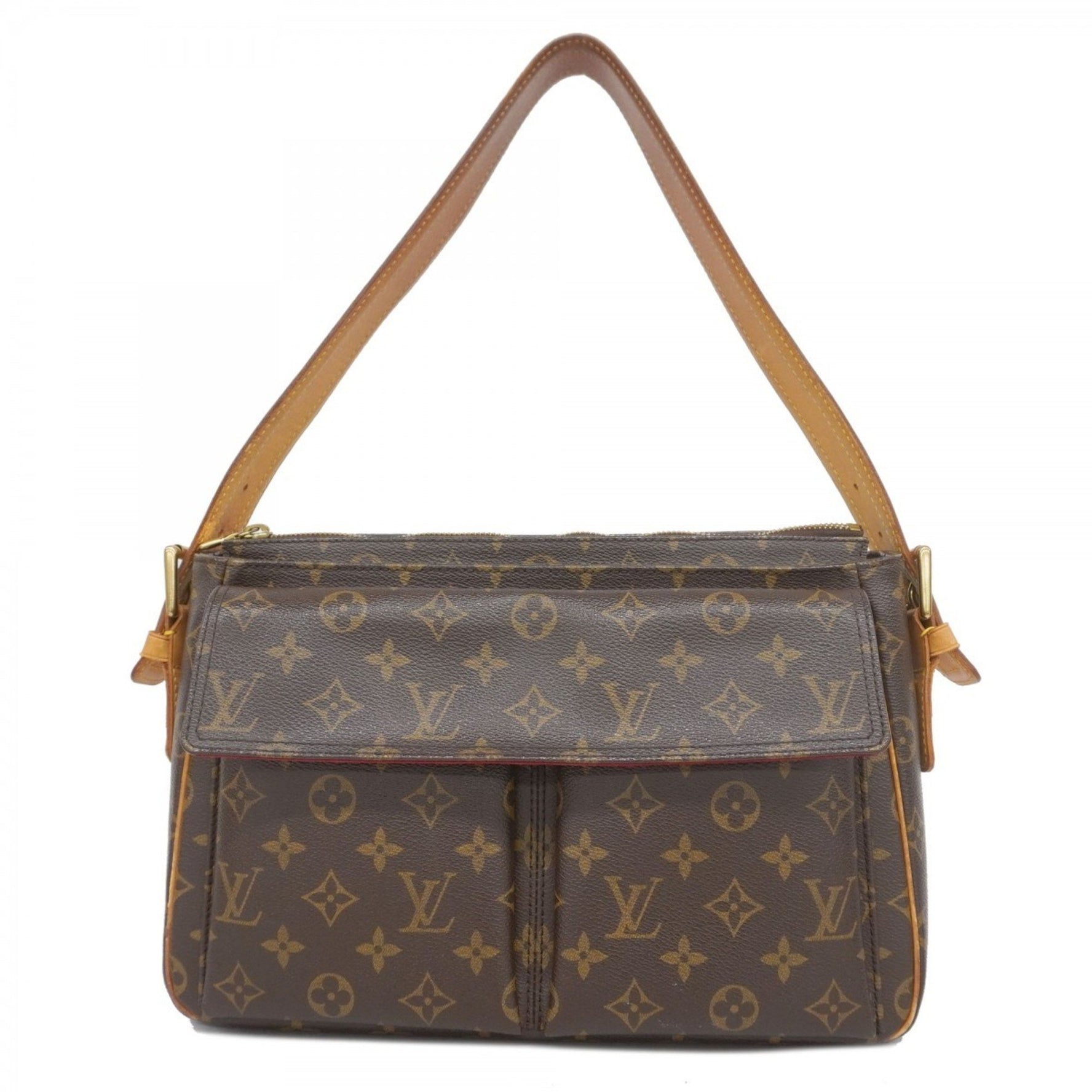 Louis Vuitton Monogram Viva Cite GM Shoulder Bag M51163 Brown Women's