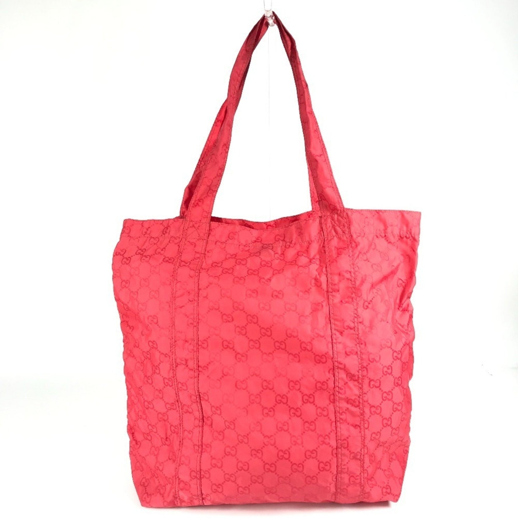 GUCCI GG Teddy Bear Eco Bag, Tote Shopping Shoulder Nylon, Unisex, Red