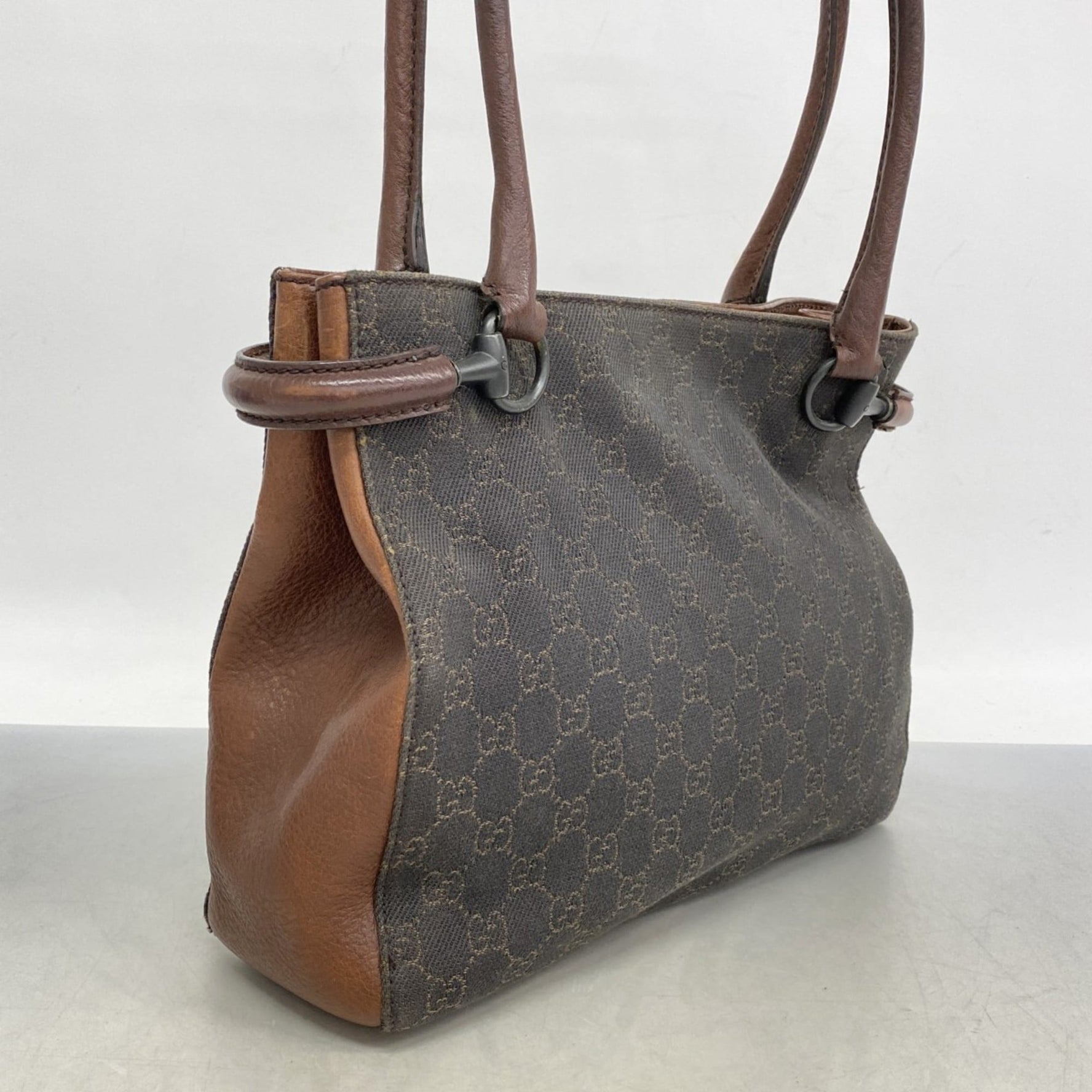 Gucci handbag denim leather