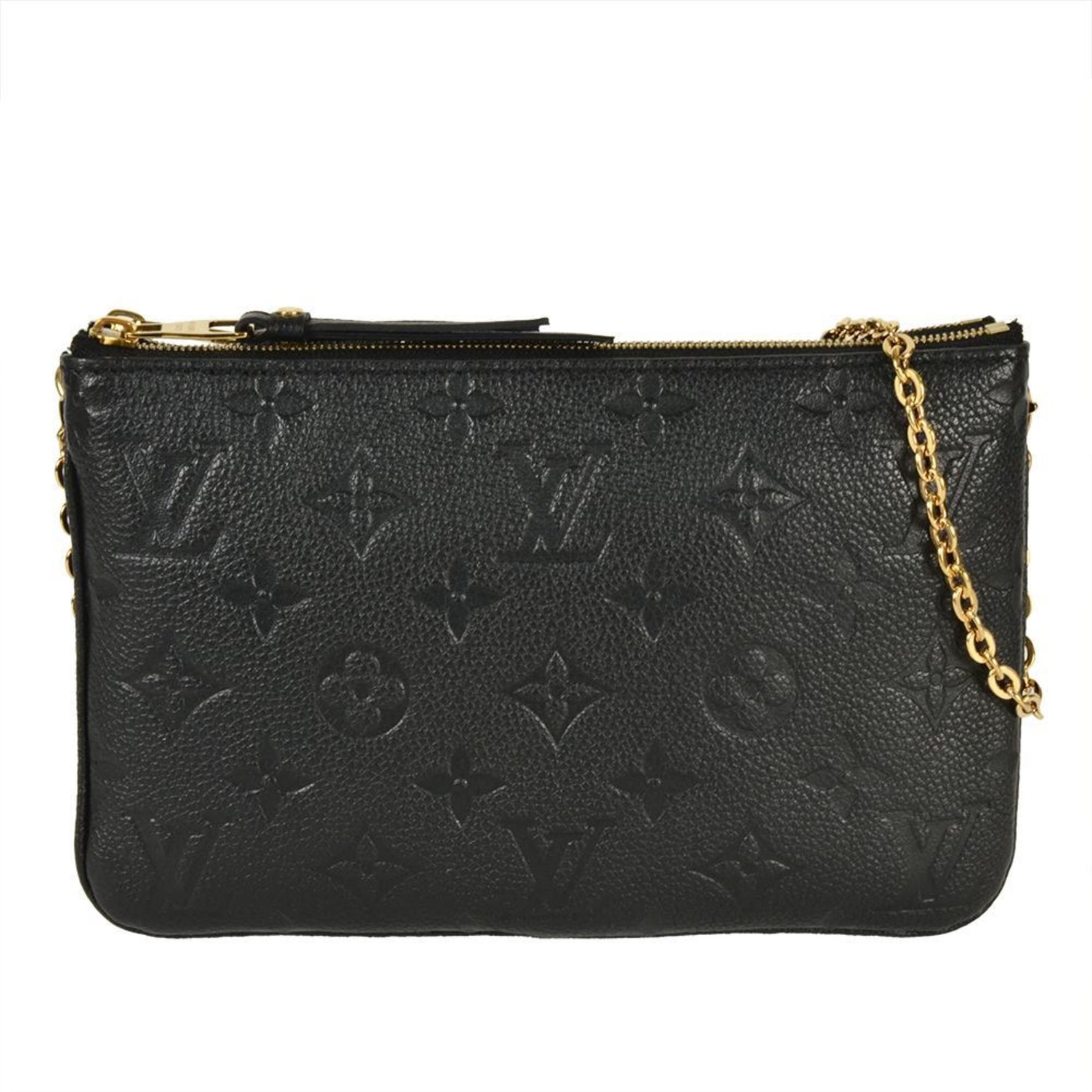 Louis Vuitton Pochette Double Zip Shoulder Bag Monogram Empreinte RFID