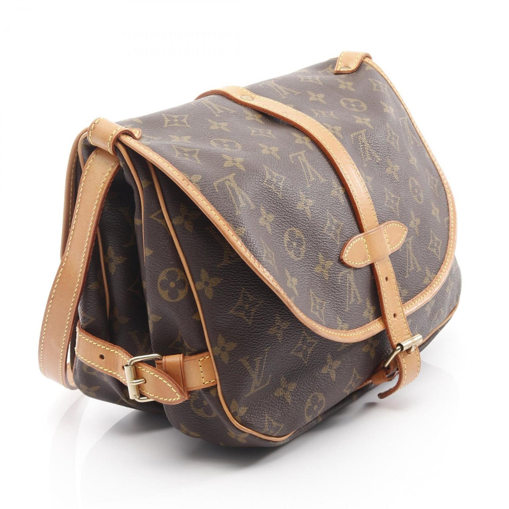 Louis Vuitton Saumur 30 Monogram Shoulder Bag in Coated Canvas and Leather, Brown