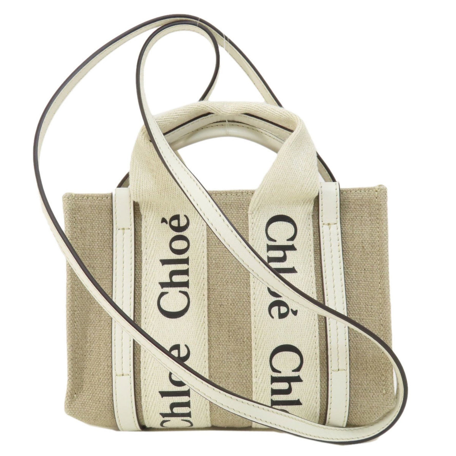 Chloé Chloe Woody Shoulder Bag Canvas