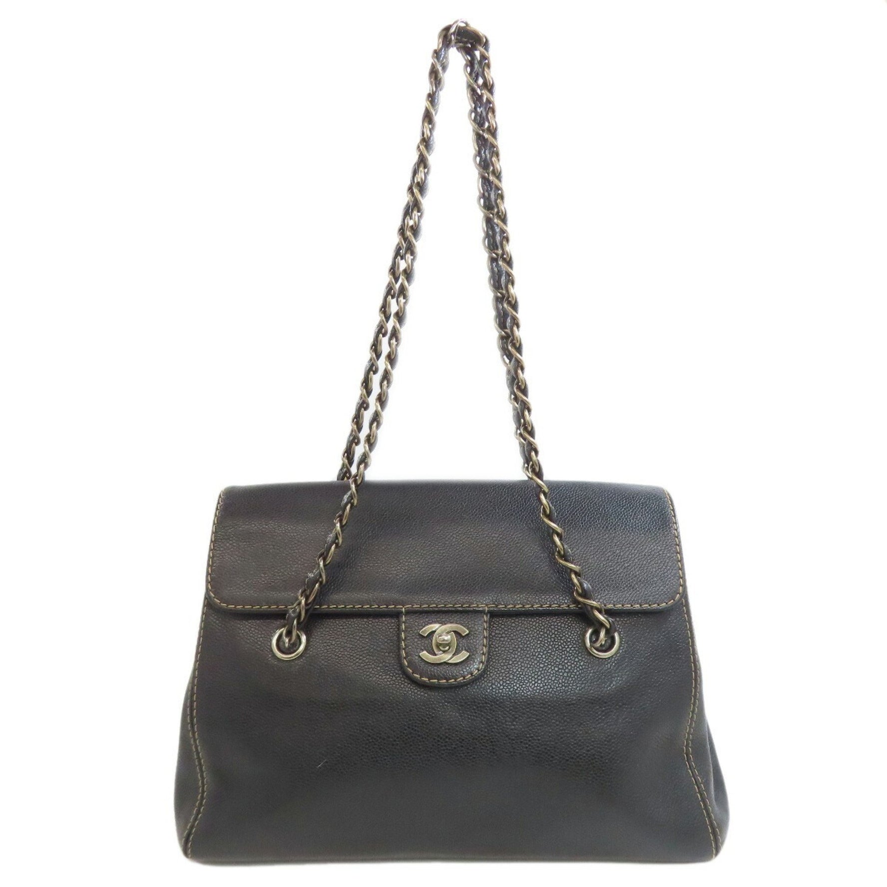 Chanel Chain Tote Bag Caviar Skin