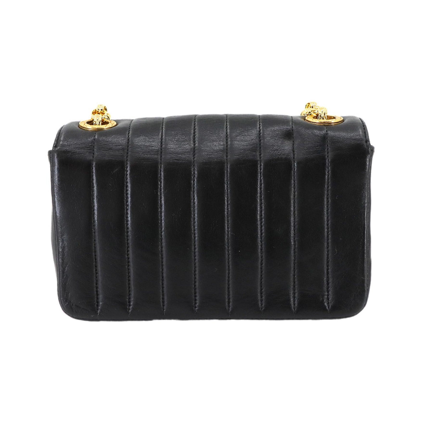 CHANEL Bejeweled Chain Shoulder Bag in Lambskin with Gold Hardware. Matelasse Bag.