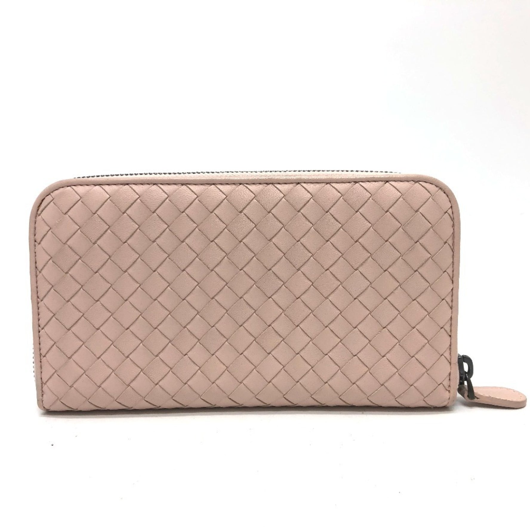 BOTTEGA VENETA Intrecciato Round Zipper Long Wallet Leather