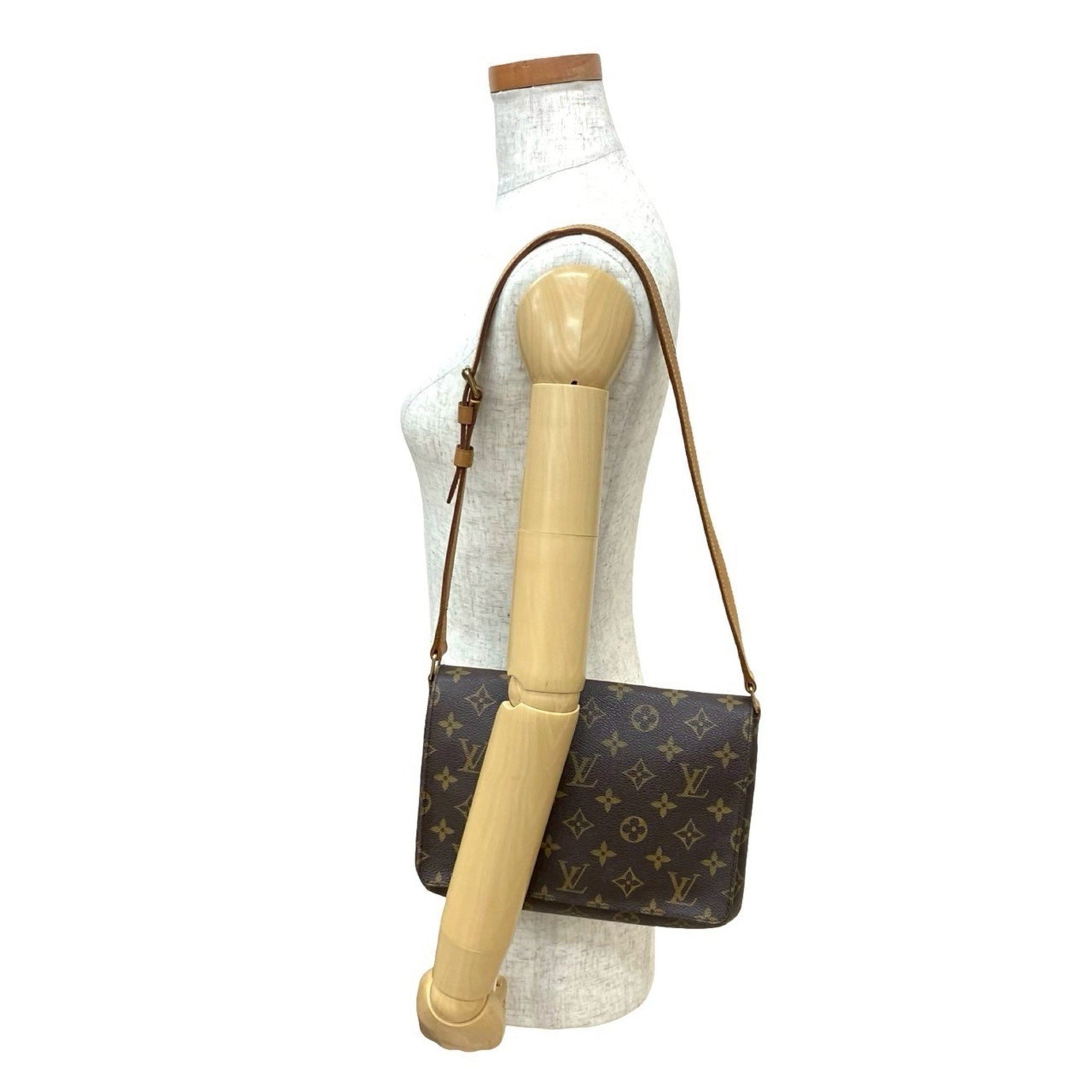 LOUIS VUITTON Musette Tango Monogram Leather Semi-One Shoulder Bag