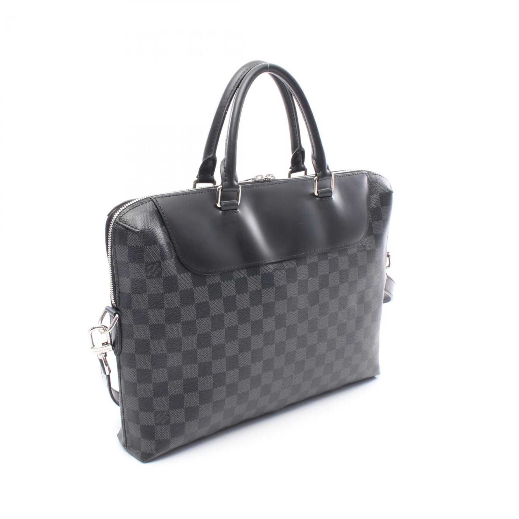 Louis Vuitton PDJ NM Jour Briefcase in Coated Canvas and Leather with Damier Graphite Finish, Blue