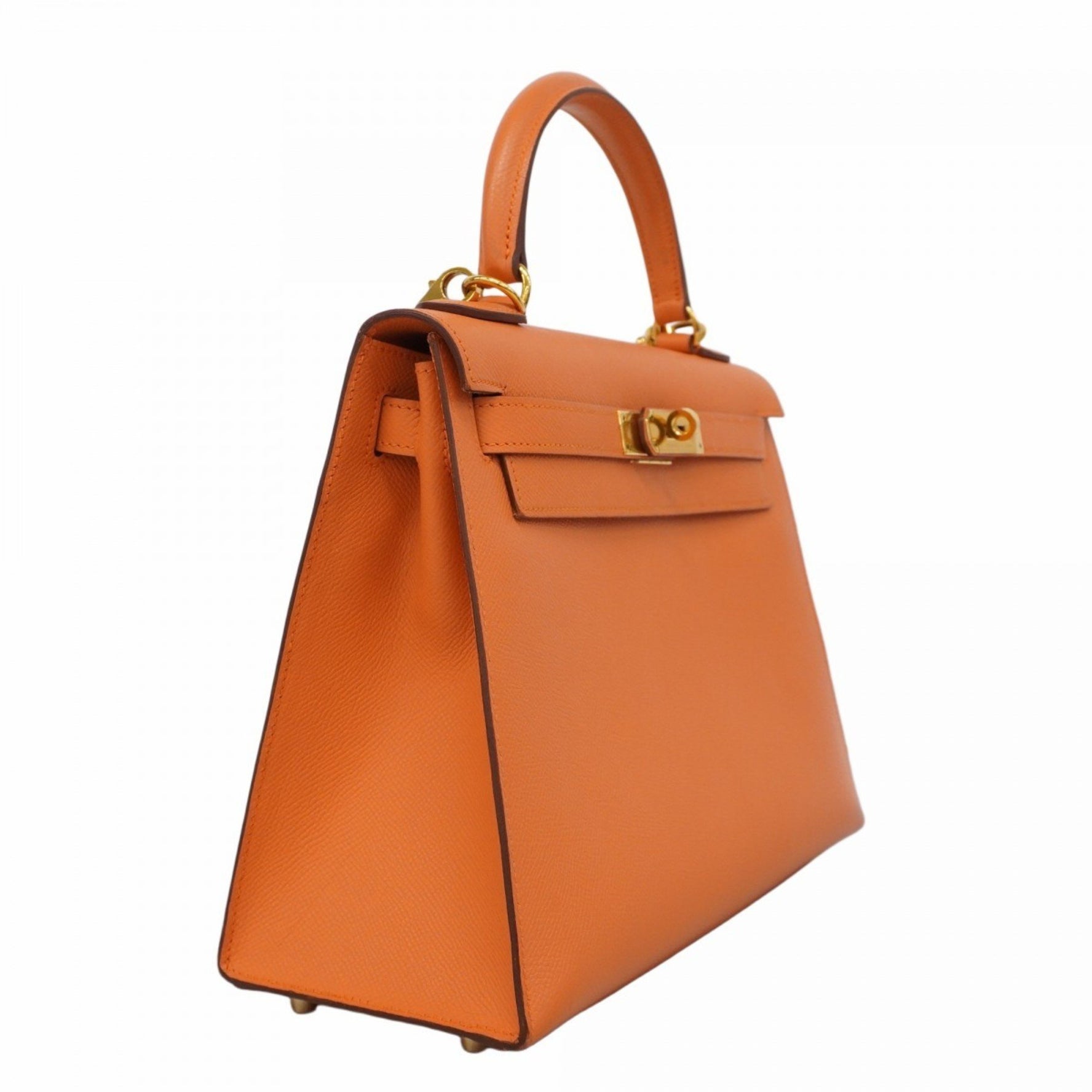 Hermes Hermès Kelly 28 Handbag in Mango Leather with P Stamp for Men