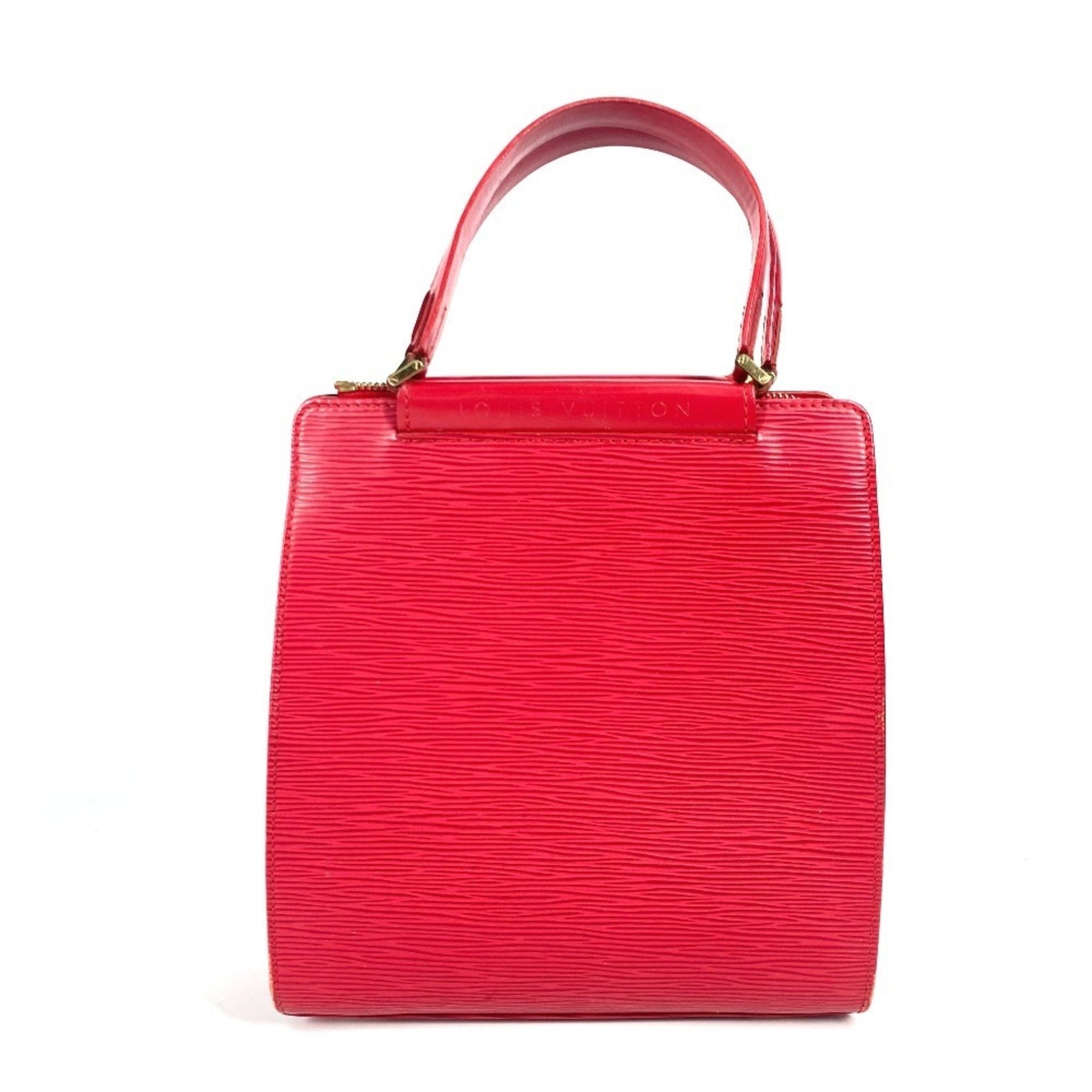 Louis Vuitton Epi Figari PM Tote Bag Handbag Leather Castilian Red