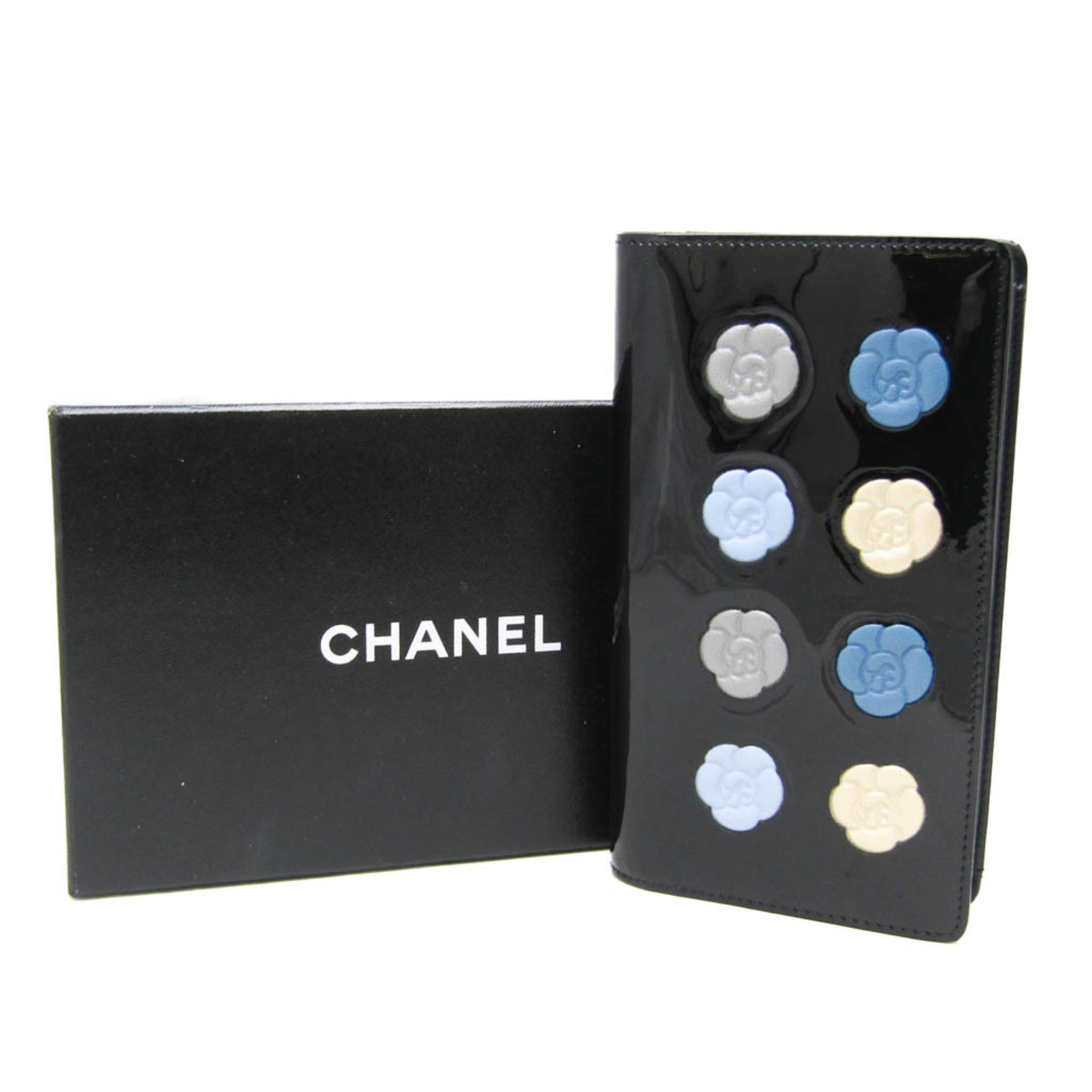 Chanel Camellia Makeup Palette Patent Leather Long Wallet (bi-fold)