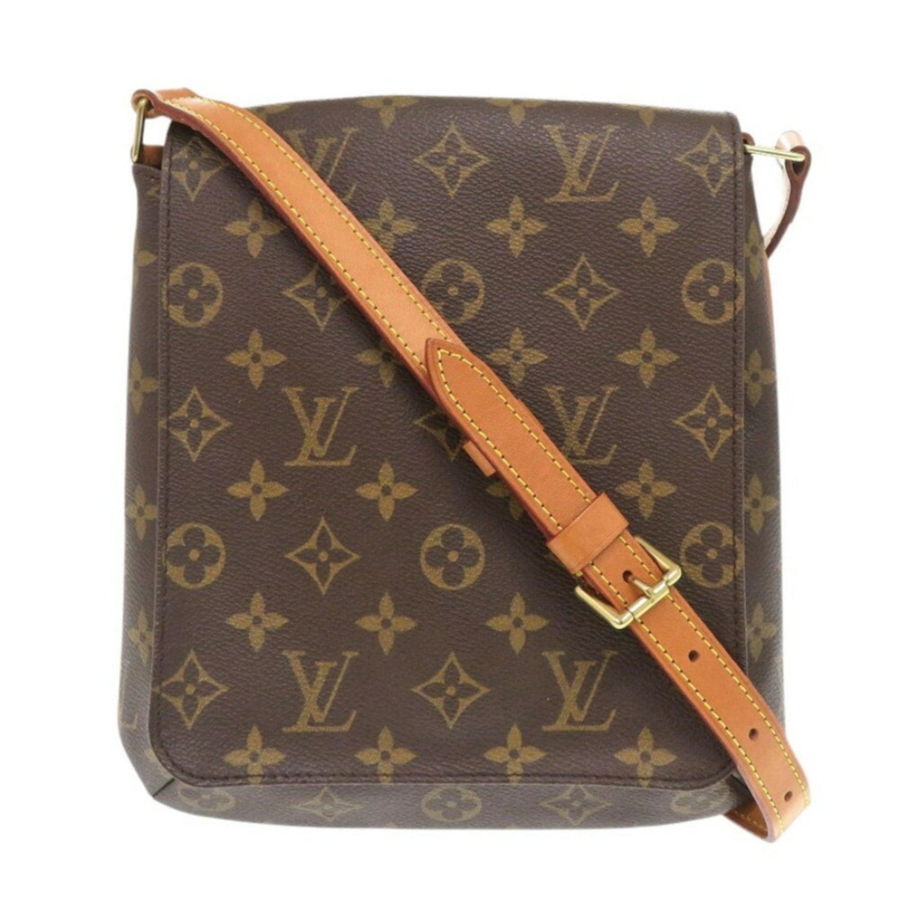 Louis Vuitton Monogram Musette Salsa Short Strap M51258 Shoulder Bag Brown 1329LOUIS VUITTON