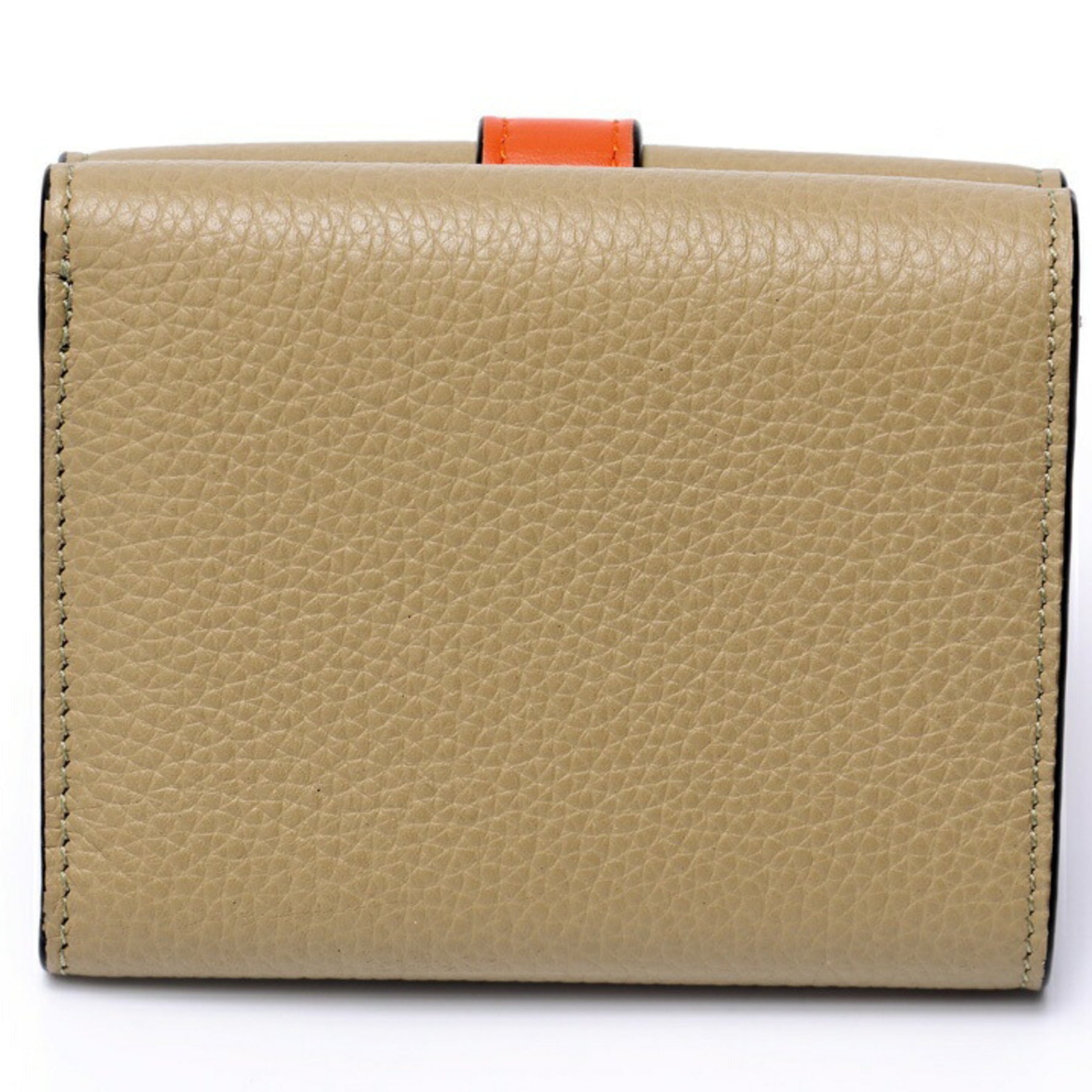 LOEWE Trifold Wallet Soft Grain Calf Greige Orange