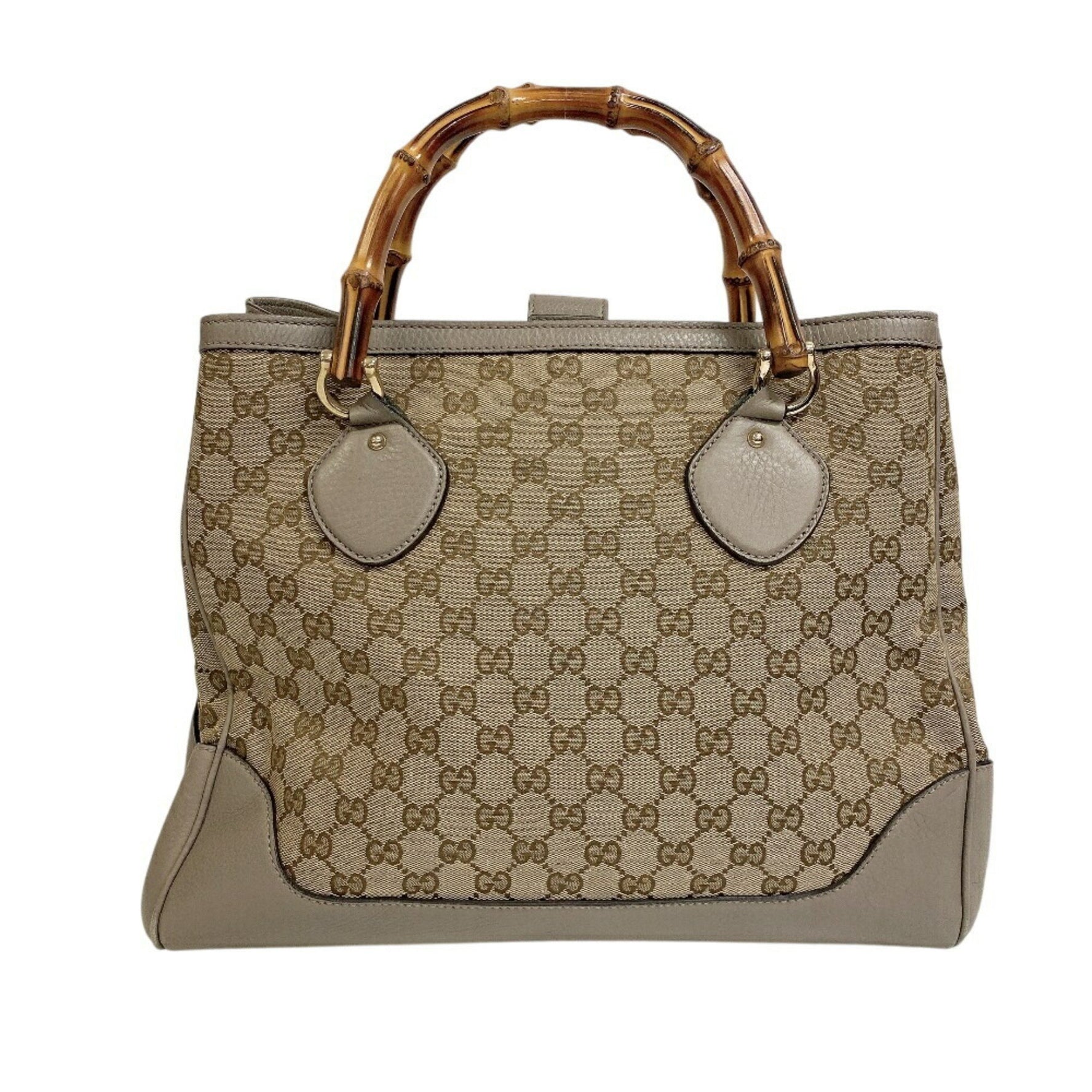 GUCCI Bamboo Handbag, Brown, Women's