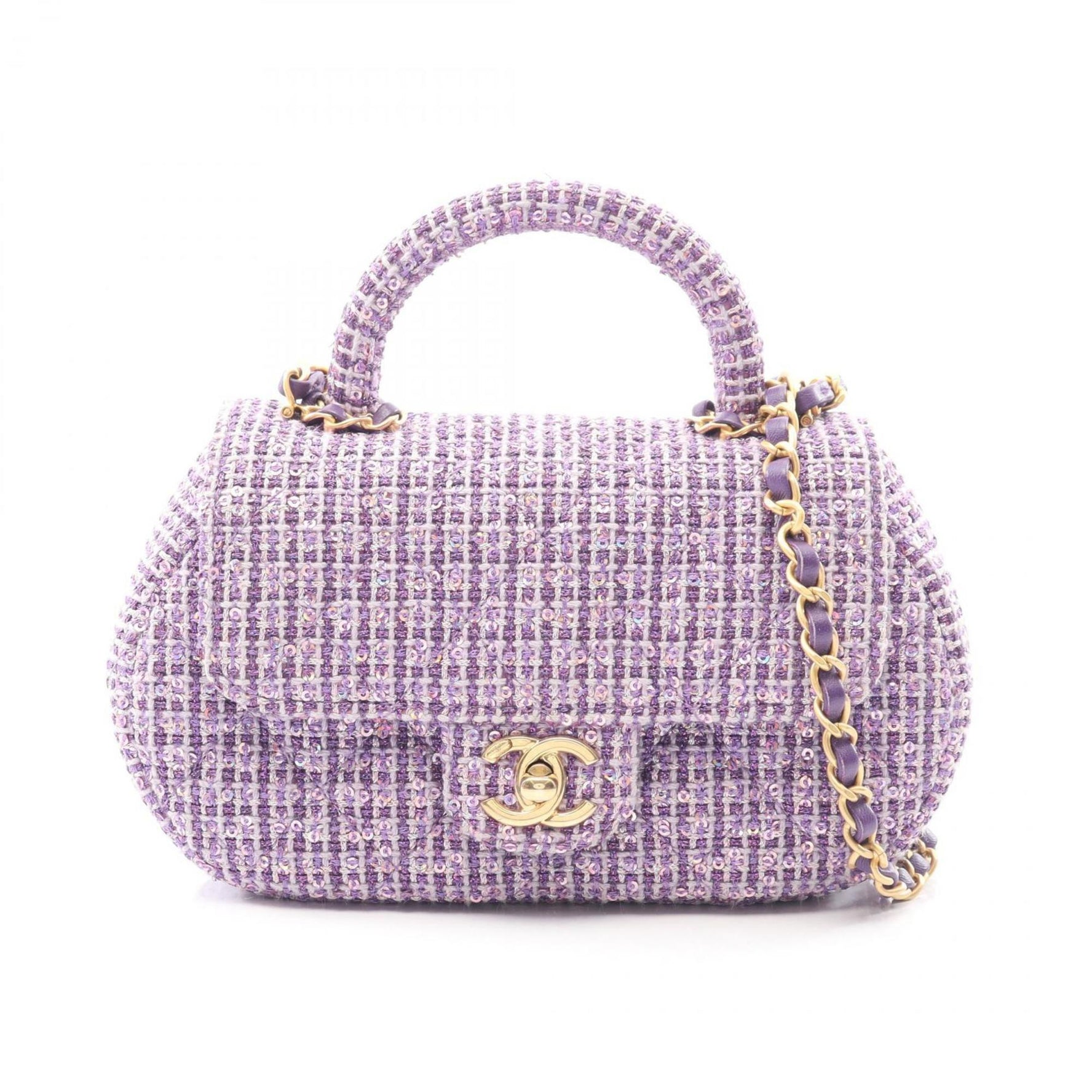 Chanel Matelasse top handle shoulder bag, fabric