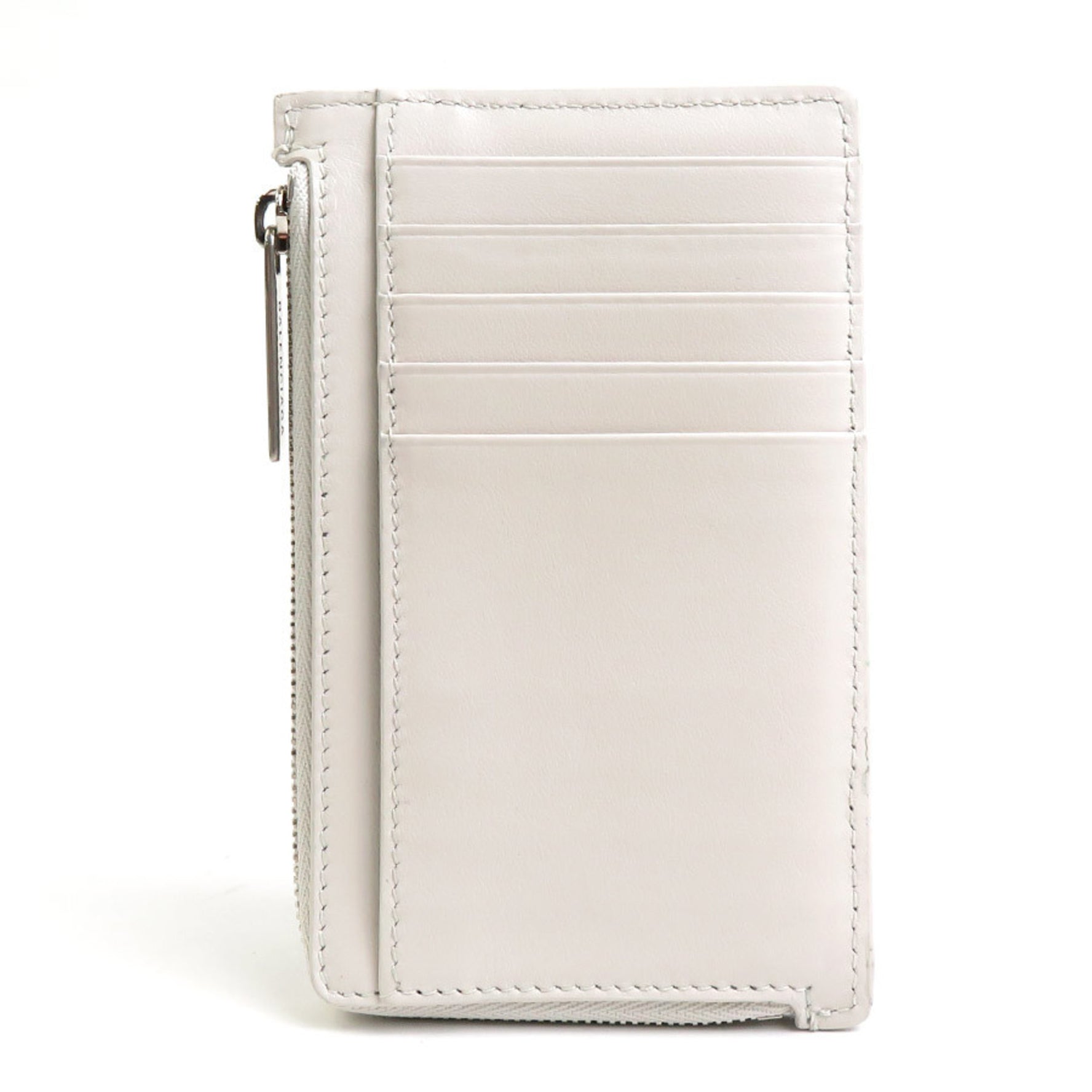 BALENCIAGA Coin Case Leather Ivory Unisex
