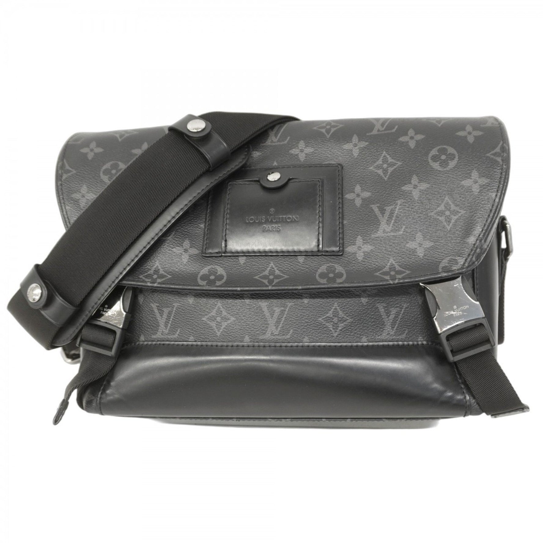 Louis Vuitton Monogram Eclipse Voyage PM Shoulder Bag M40511 Black Men's
